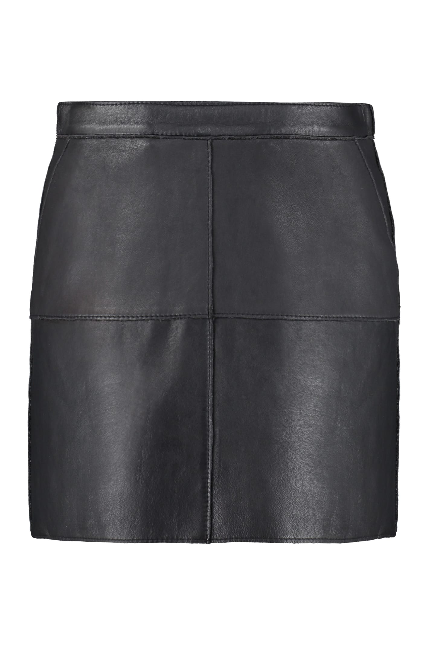 Parosh Maciockx Leather Mini Skirt