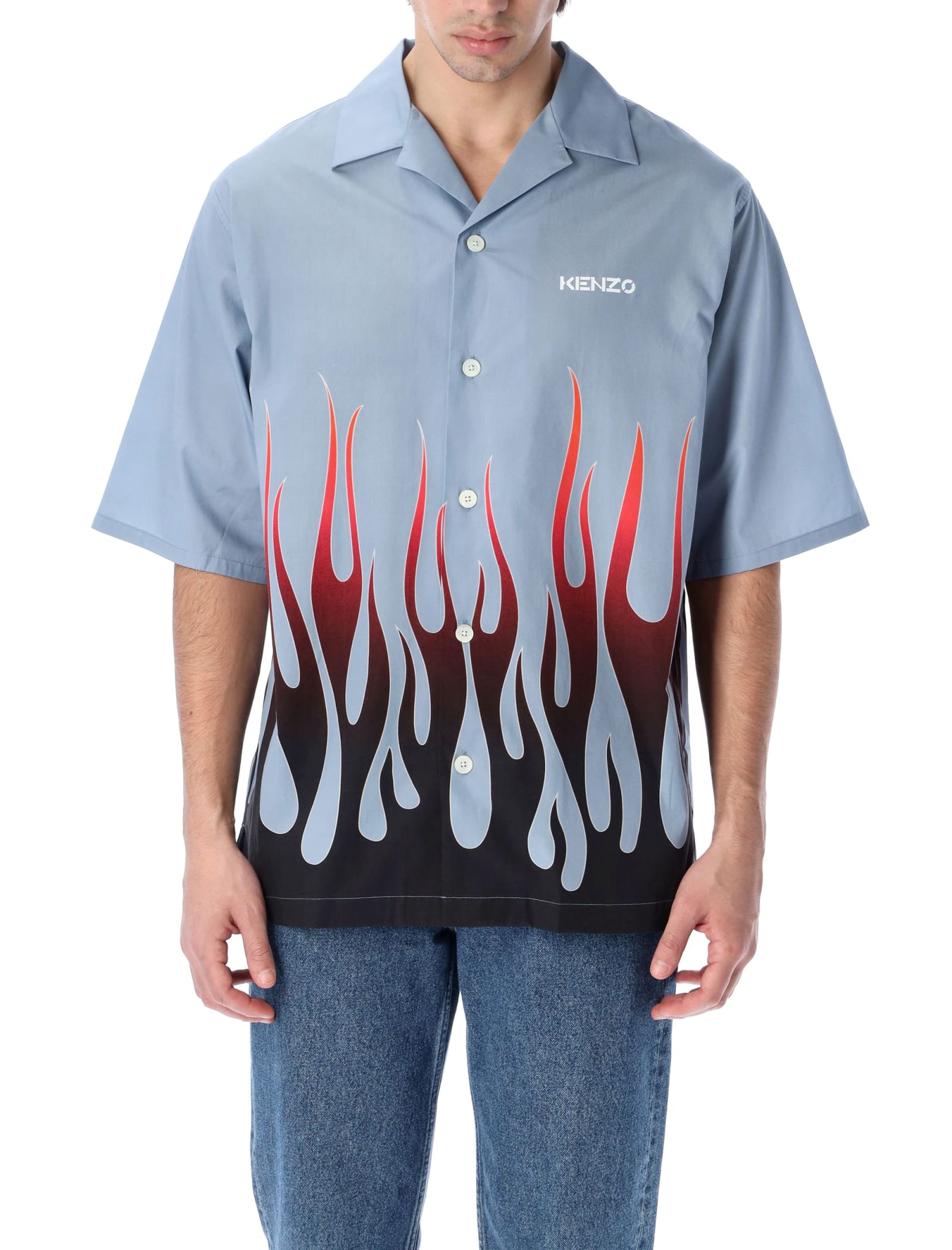 Kenzo Flames Bowling Shirt