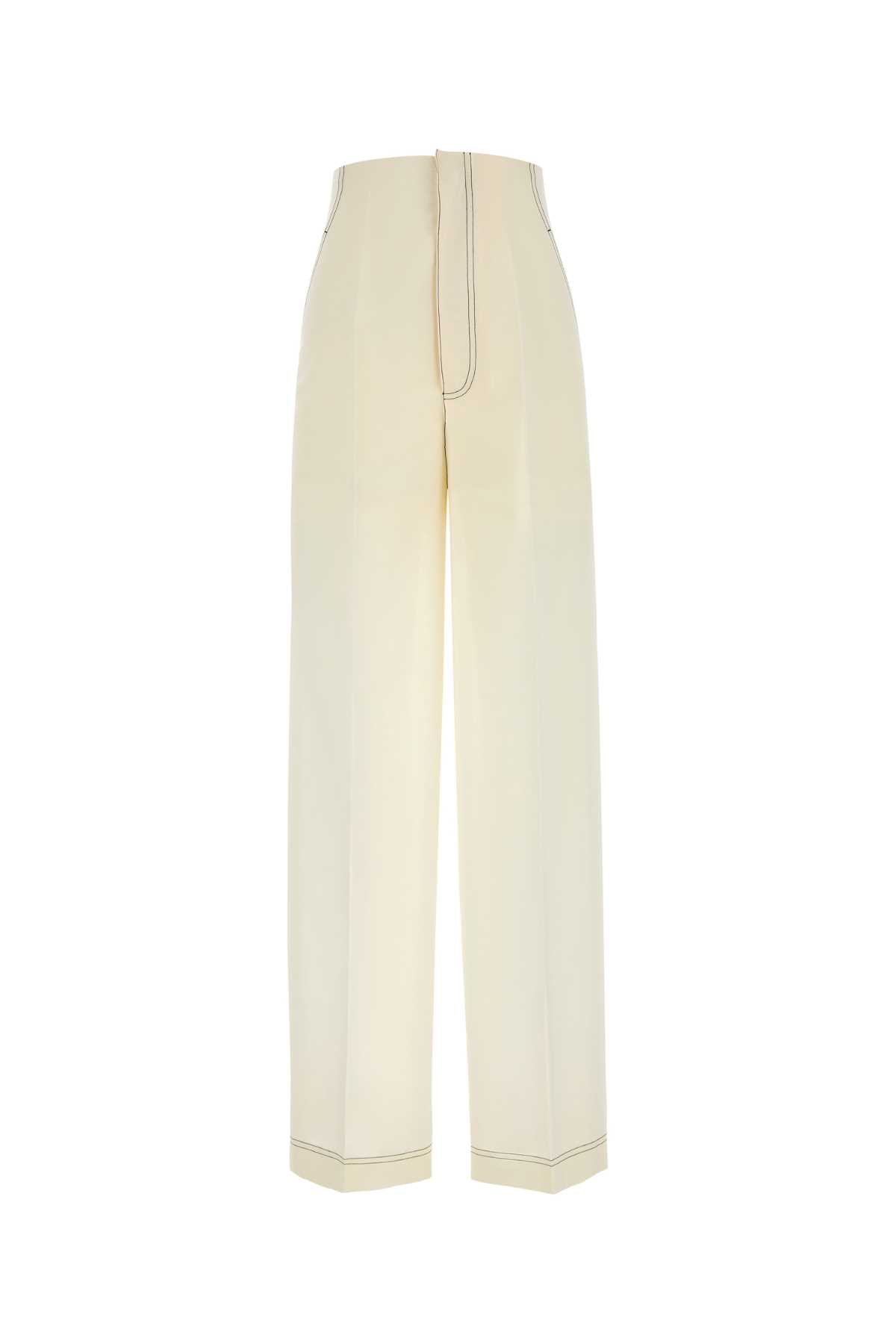 Philosophy Di Lorenzo Serafini Ivory Polyester Blend Pant In Fantasiabianco
