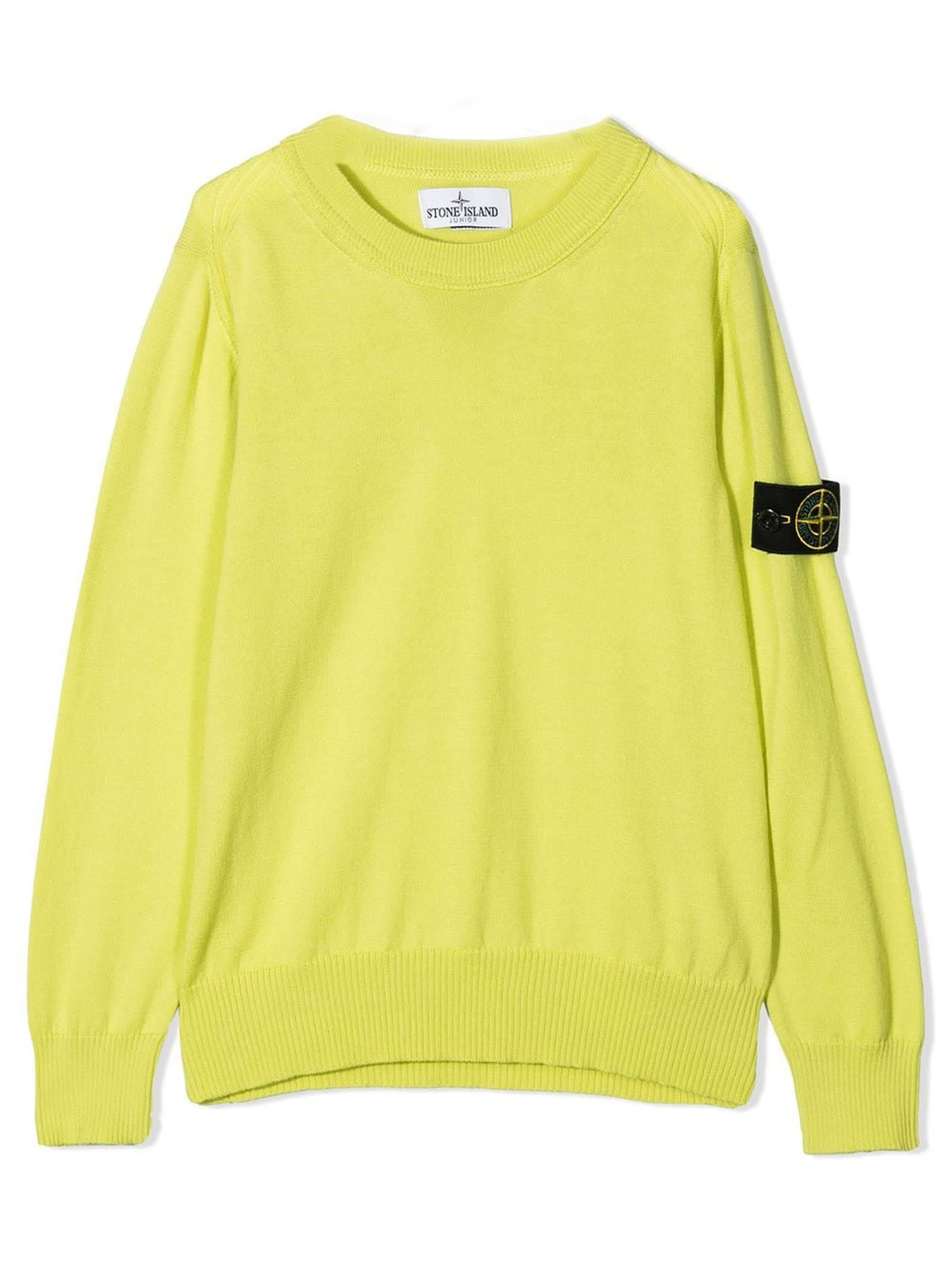 Stone Island Yellow Cotton Sweatshirt