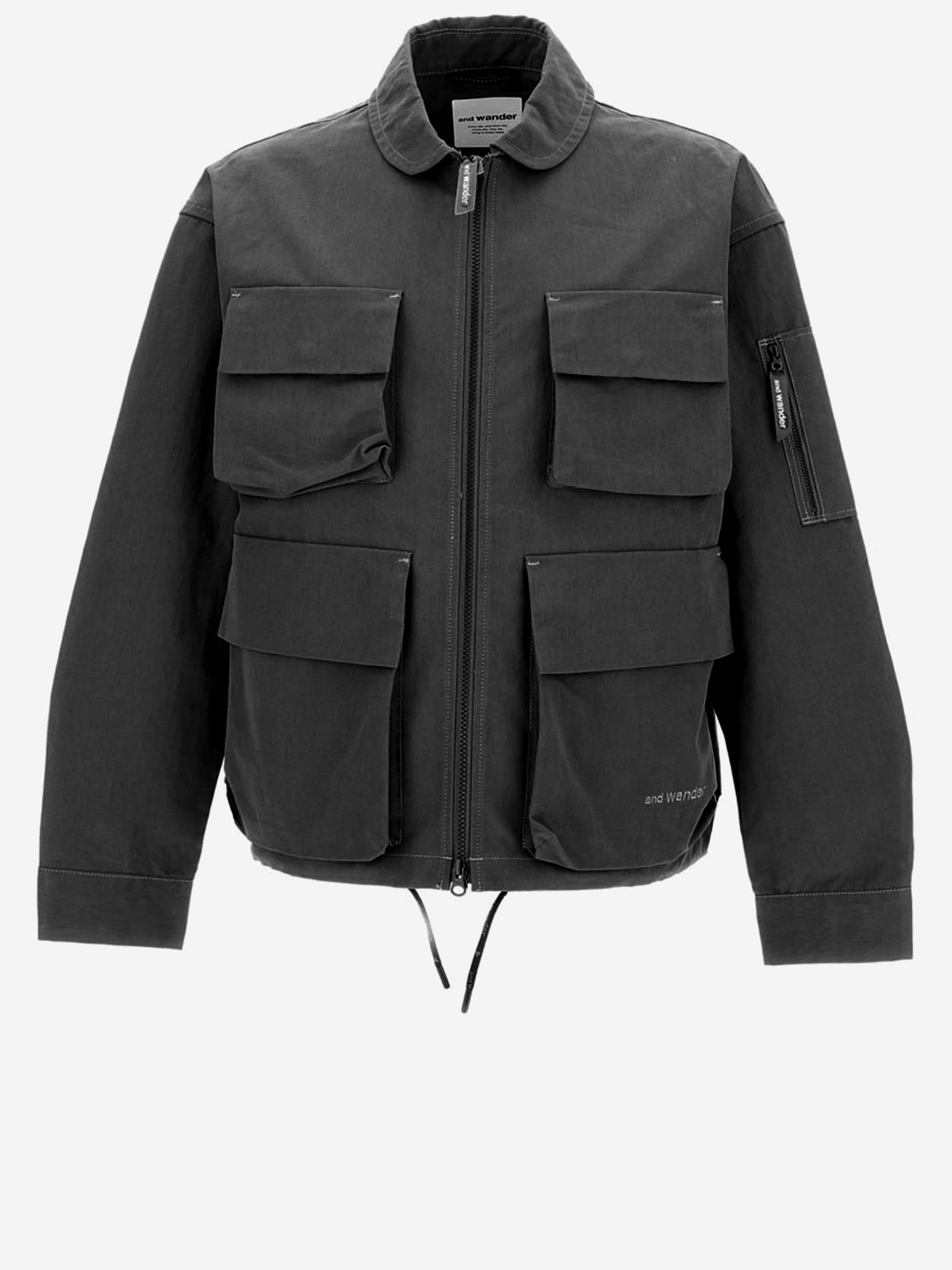 And Wander Cotton Blend Jacket In Black