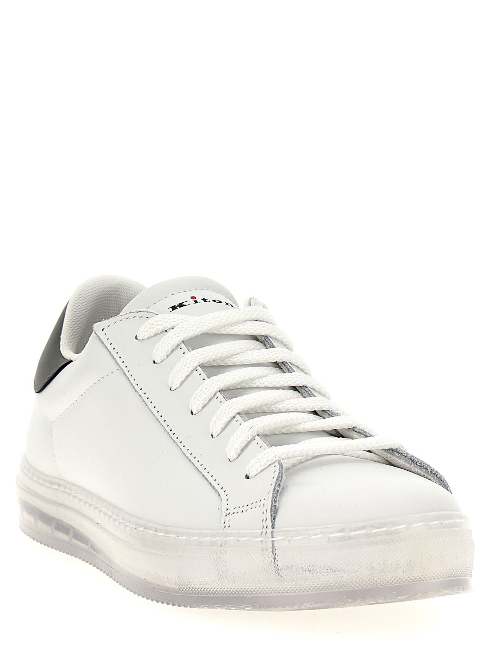 Shop Kiton Ussa088 Sneakers In Gray