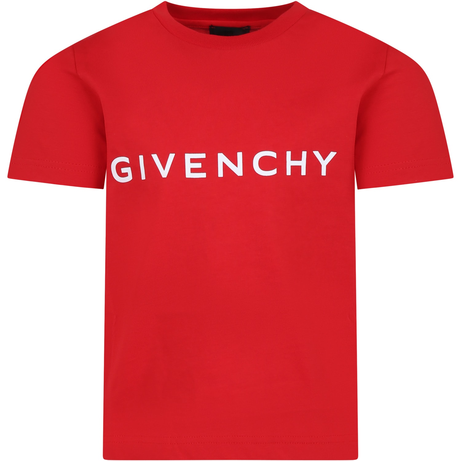 Givenchy Red T-shirt For Kids With Logo
