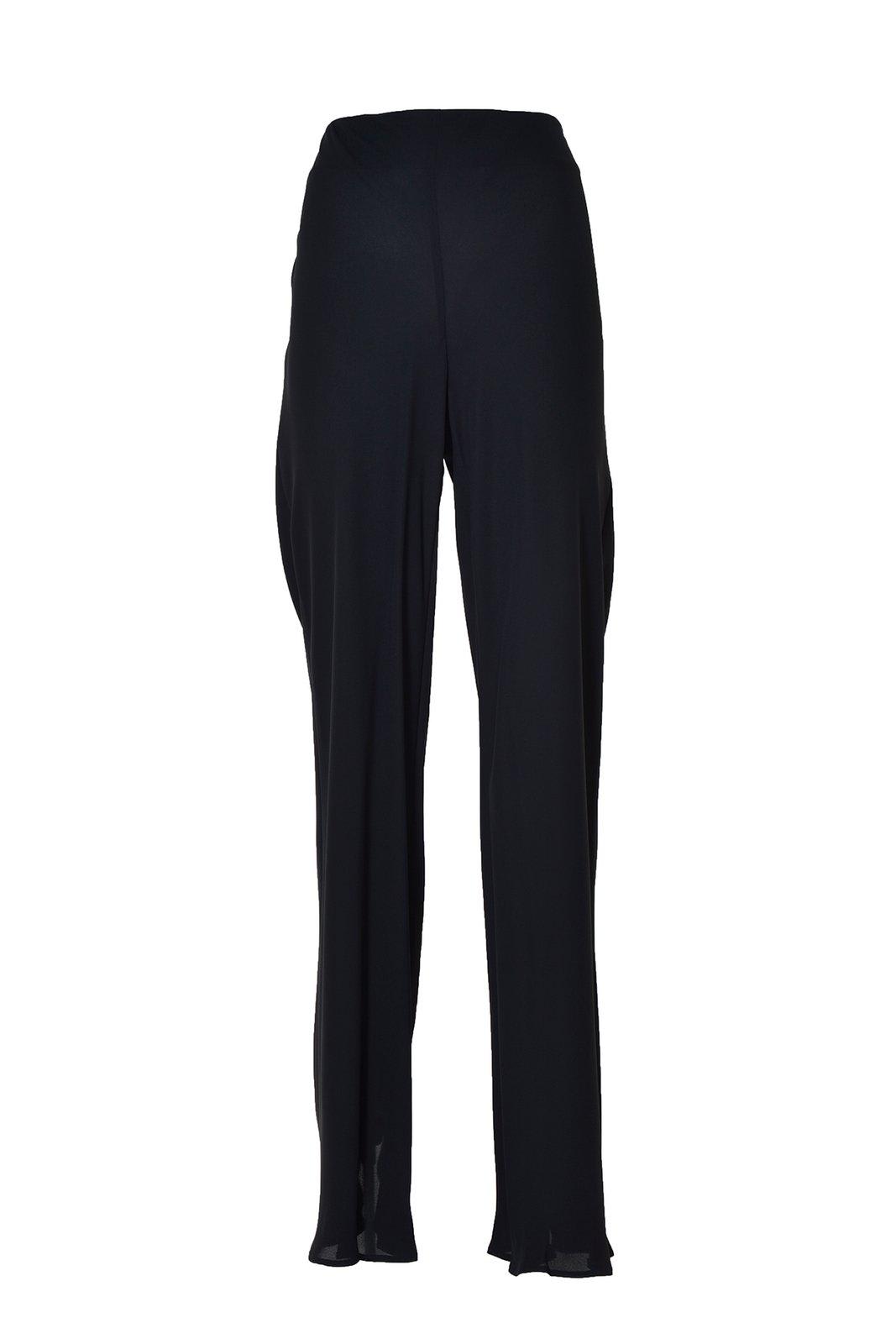 Shop Alberta Ferretti High Waist Wide Leg Pants In Nero