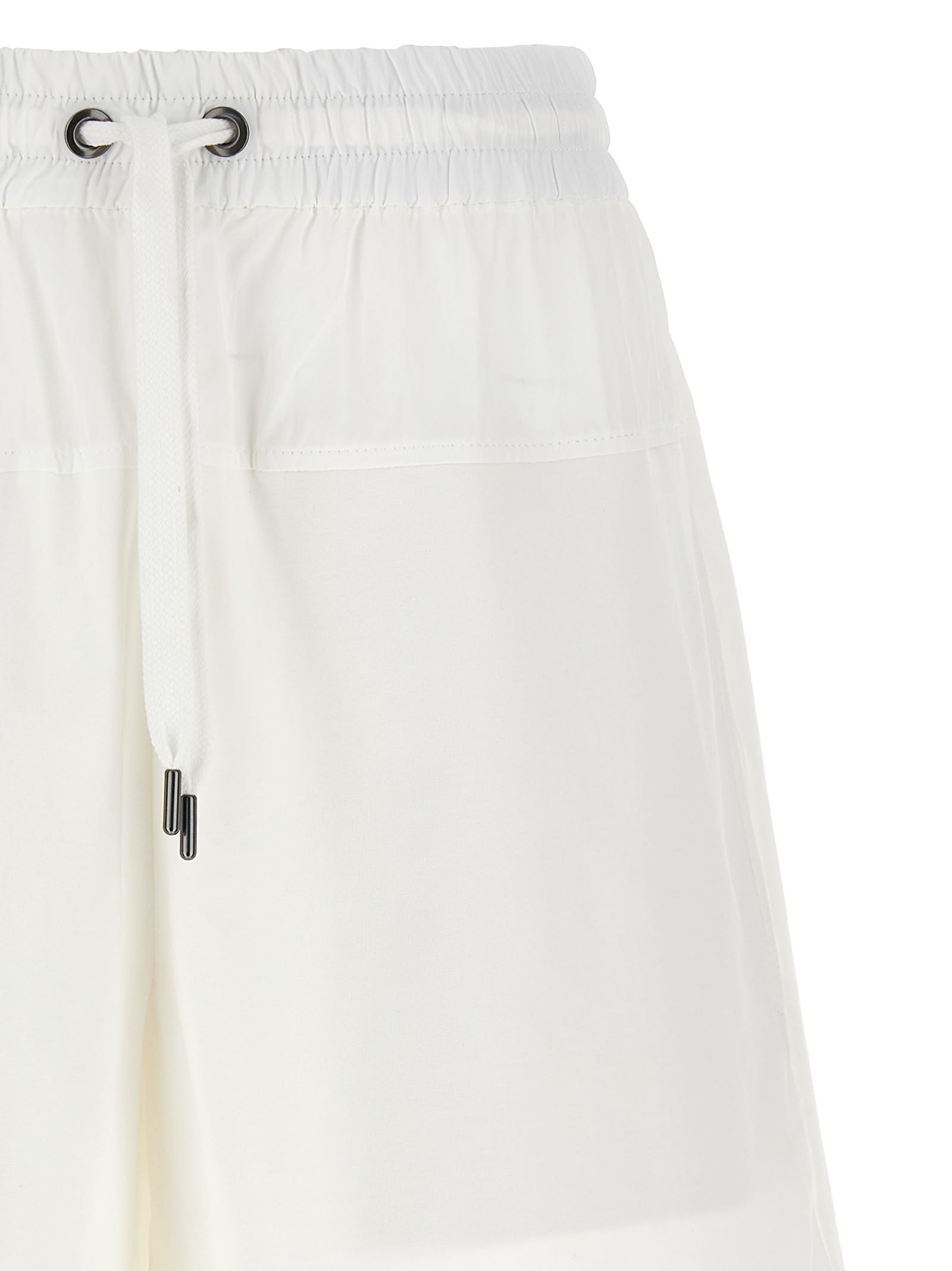 Brunello Cucinelli Paneled Track Bermuda And Short White