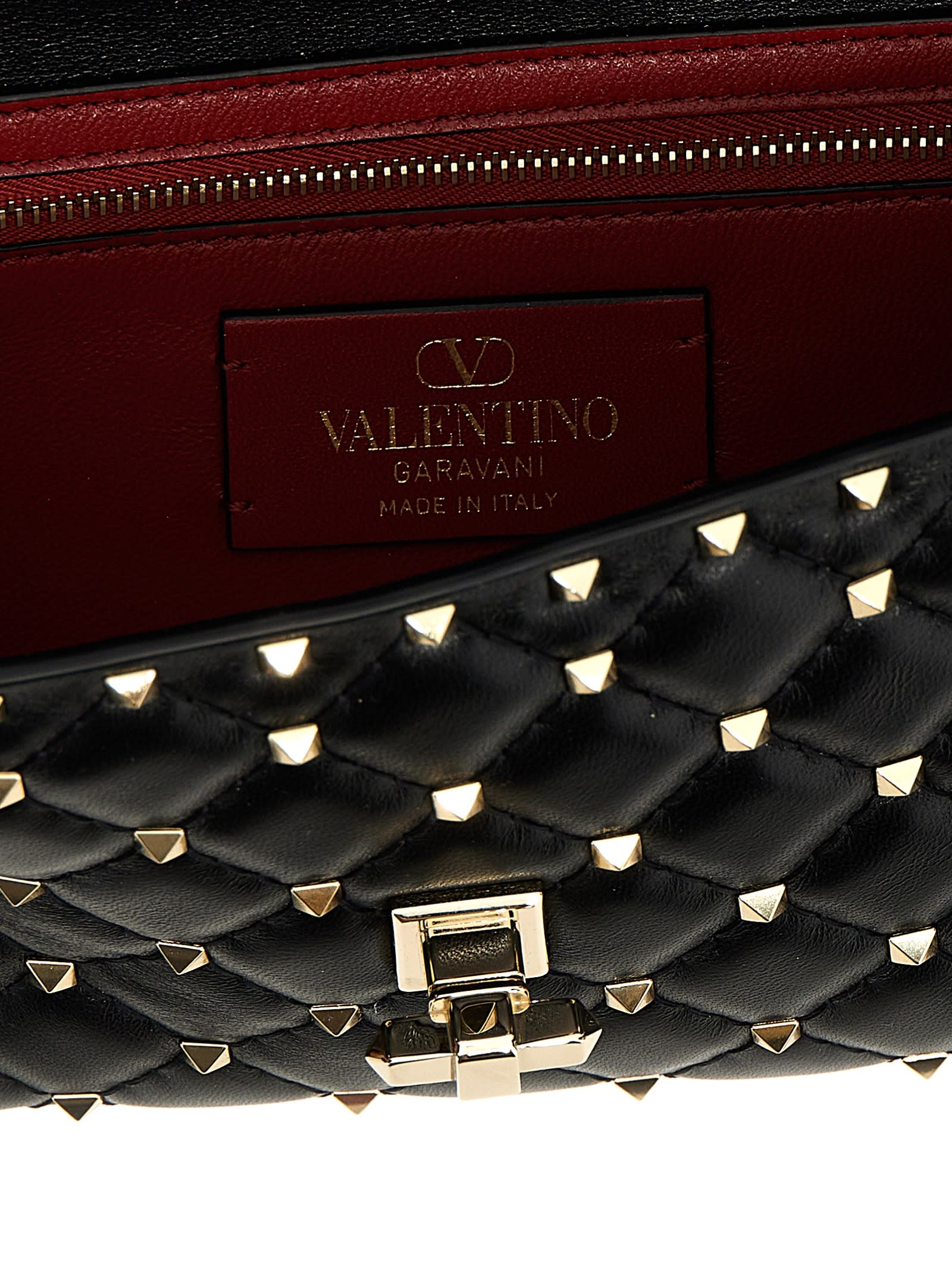 Valentino Garavani  Garavani 'rockstud Spike' Shoulder Bag In Black