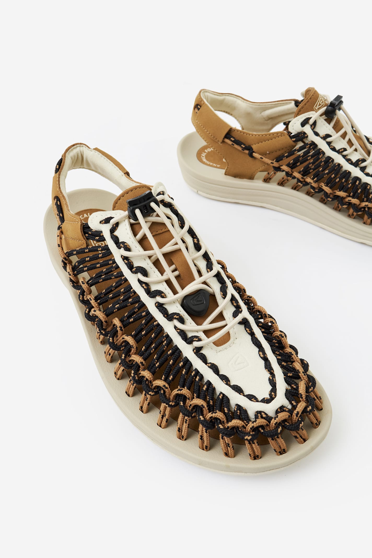 Keen Uneek M Sandals In Brown Suede And Fabric In Black