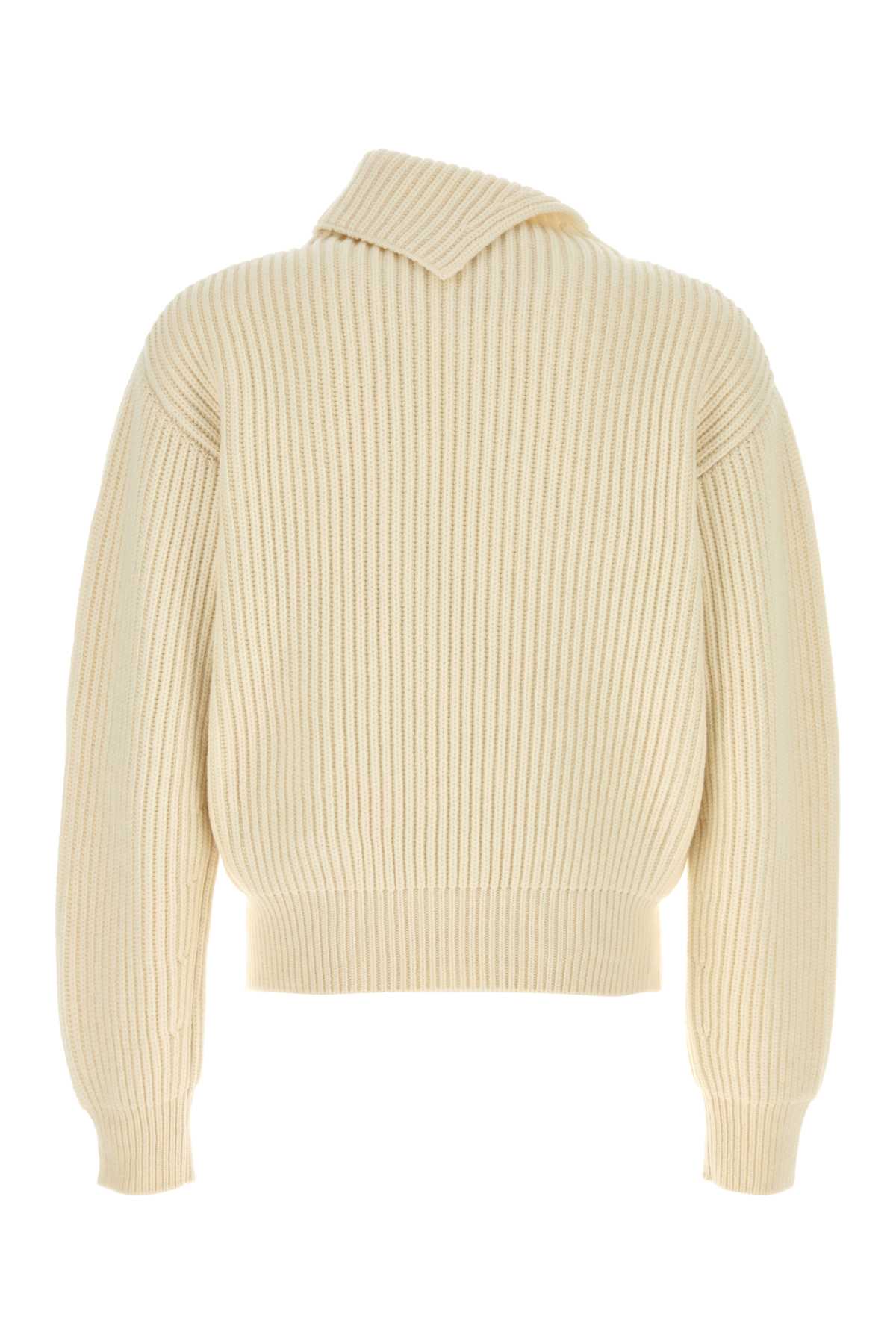Jil Sander Ivory Wool Sweater In Neutral