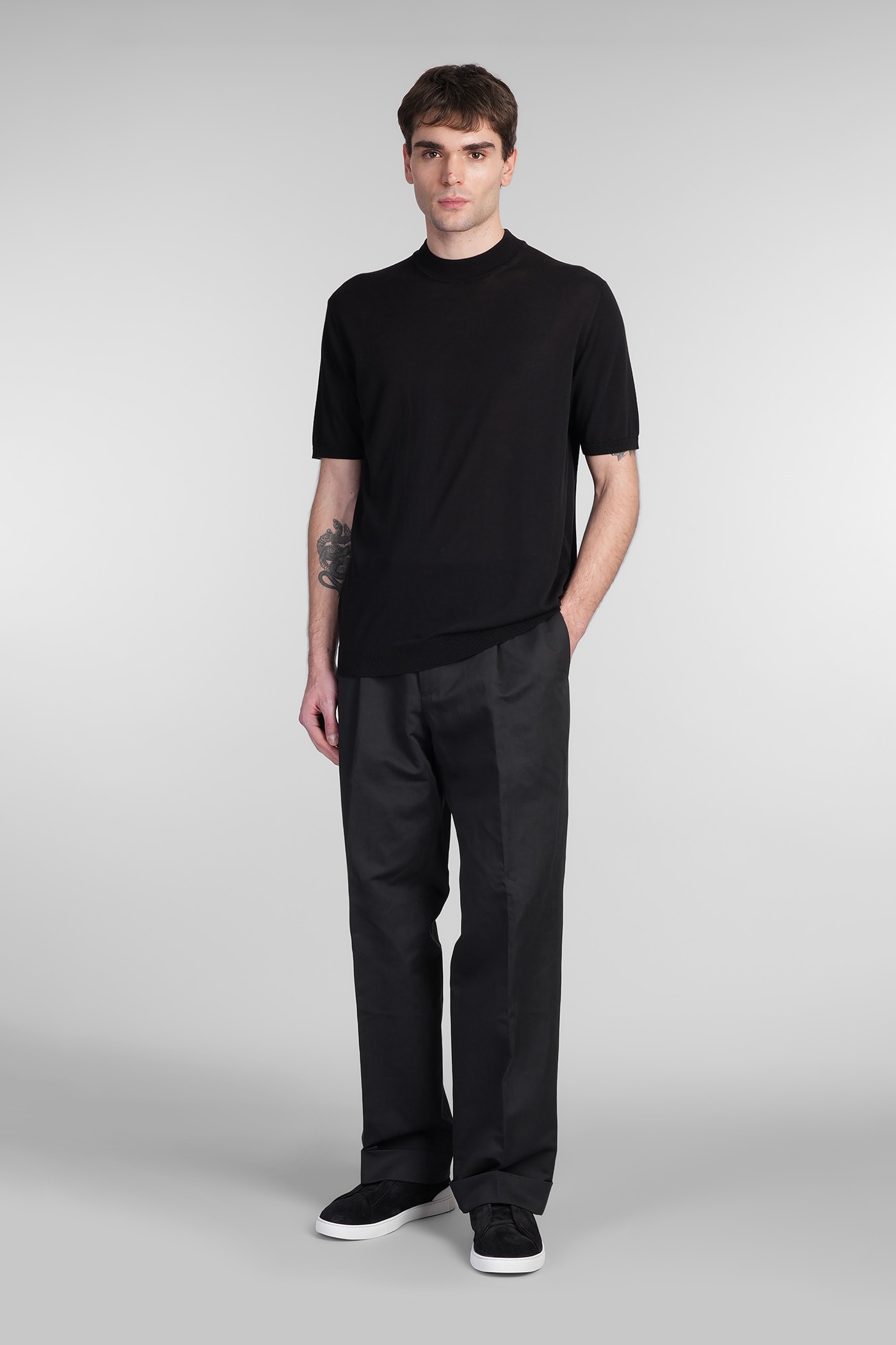 Roberto Collina Knit T-shirt In Black