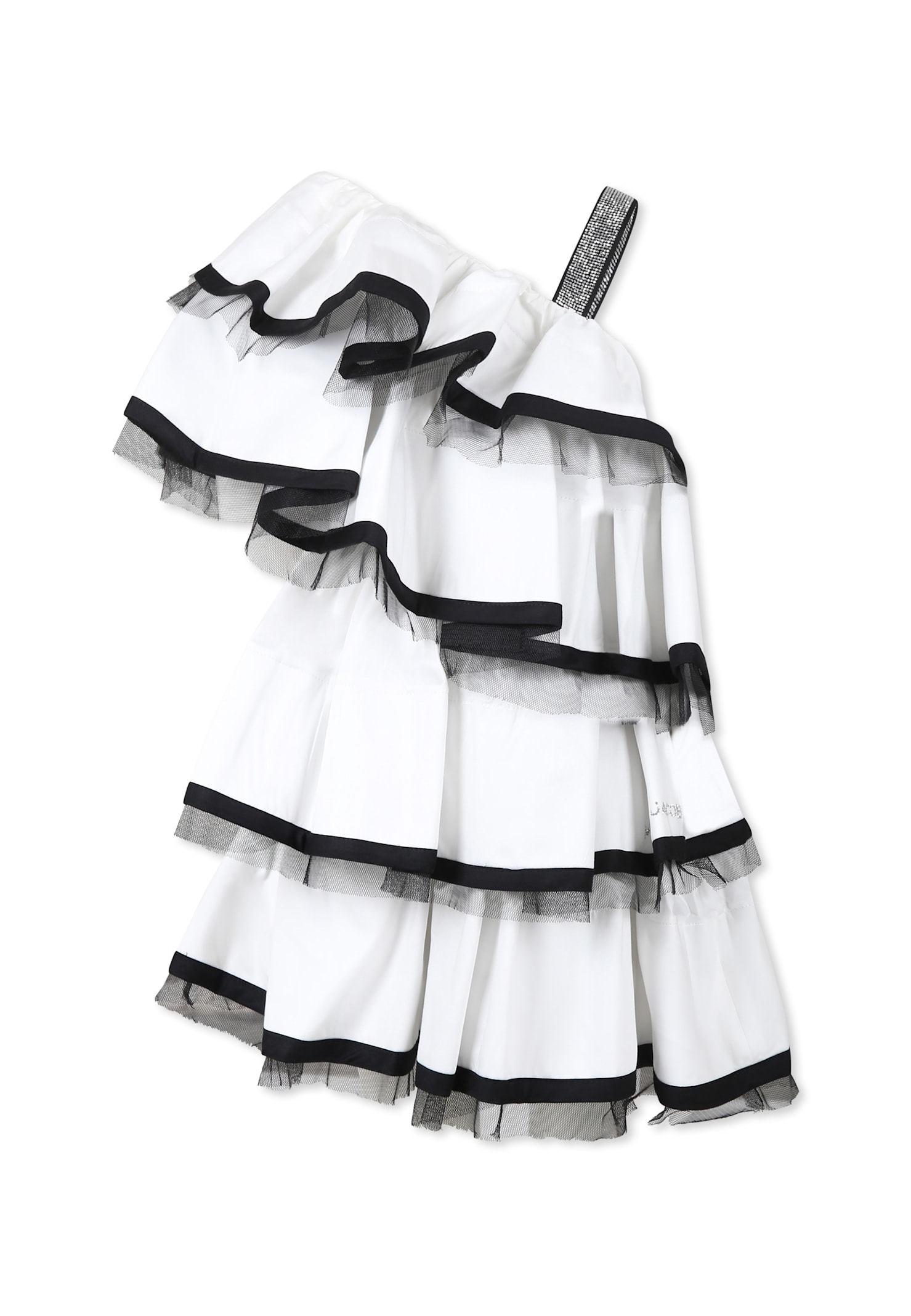 Marc Jacobs White Dress For Girl With Logo In White