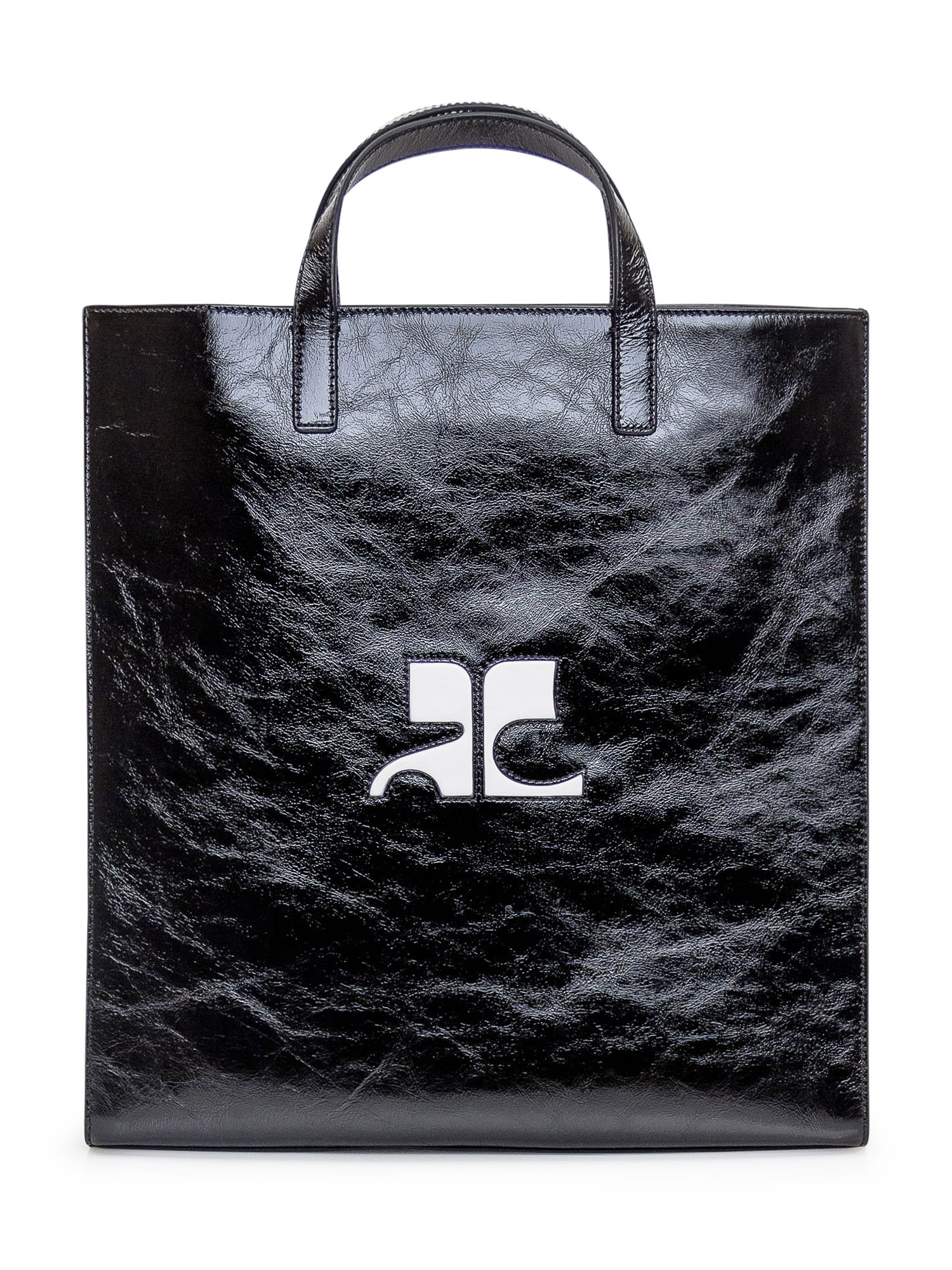 Courrèges Heritage Tote Bag In Black