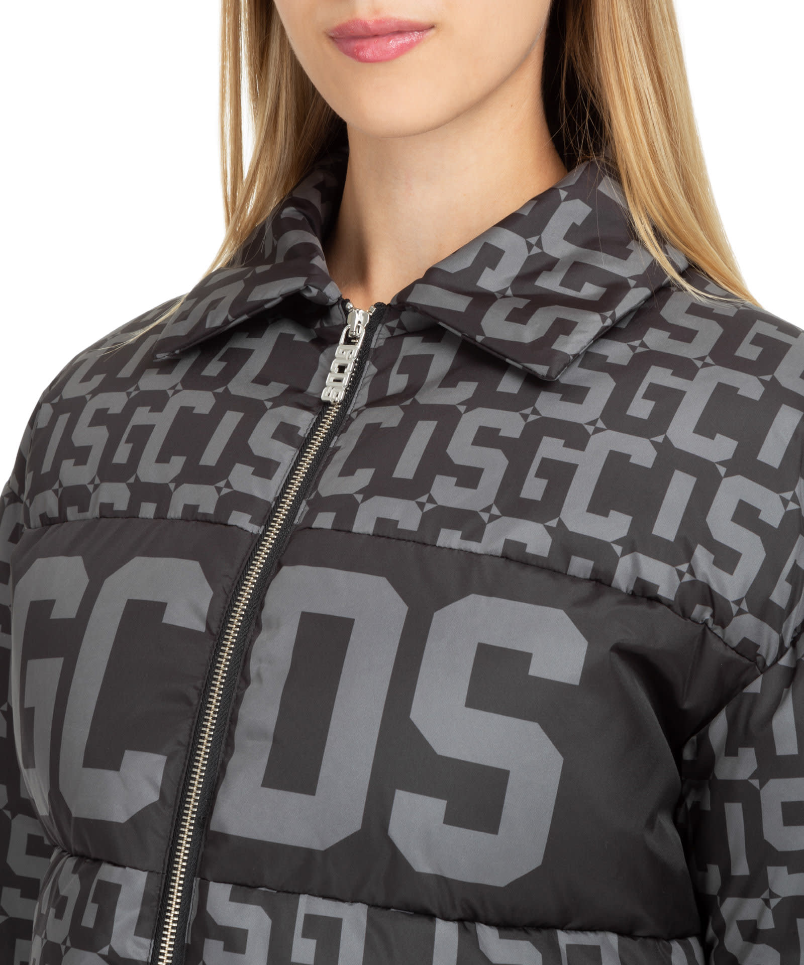 Gcds monogram-print Cropped Puffer Jacket - Farfetch