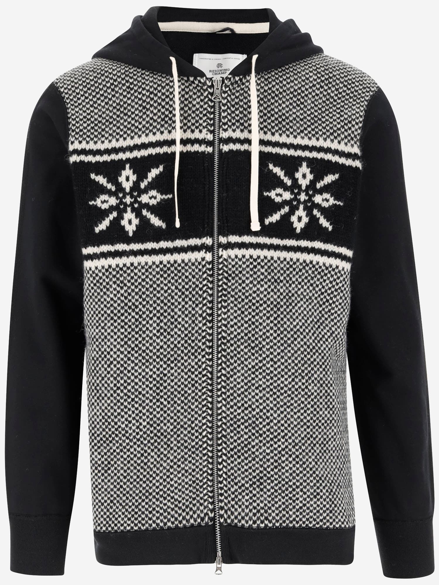 JUNYA WATANABE COTTON KNIT SWEATSHIRT WITH GRAPHIC PATTERN 