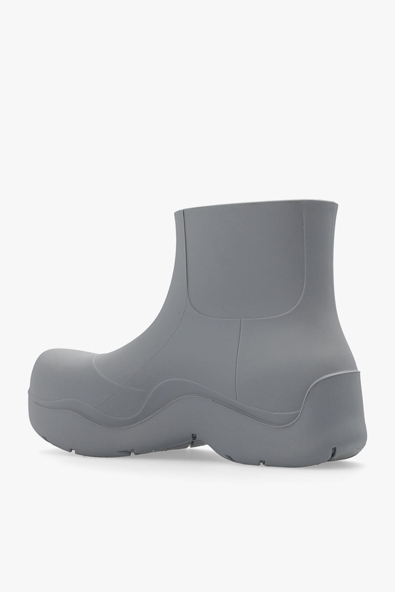 Shop Bottega Veneta Puddle Rain Boots In Grey