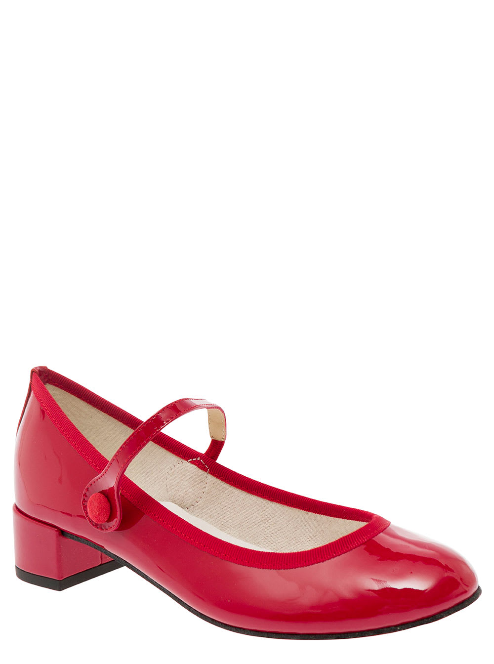 Shop Repetto Rose Red Mary Janes With Strap In Patent Leather Woman