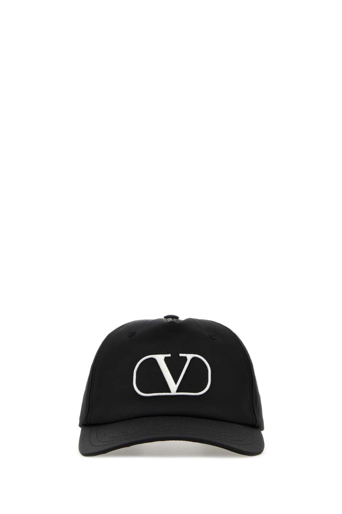 Black Polyester Blend Baseball Cap