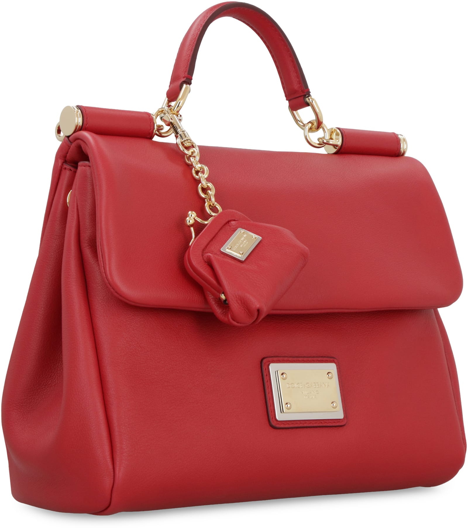 Dolce & Gabbana Dolce E Gabbana Sicily Bag In Soft Red Leather