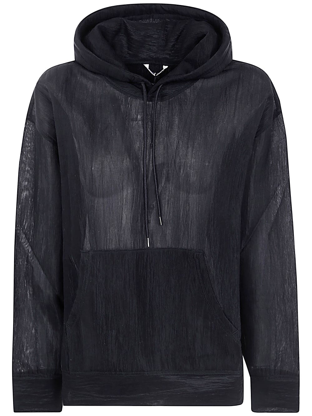 Shop Auralee Elastic Sheer Nylon P/o Parka In Black