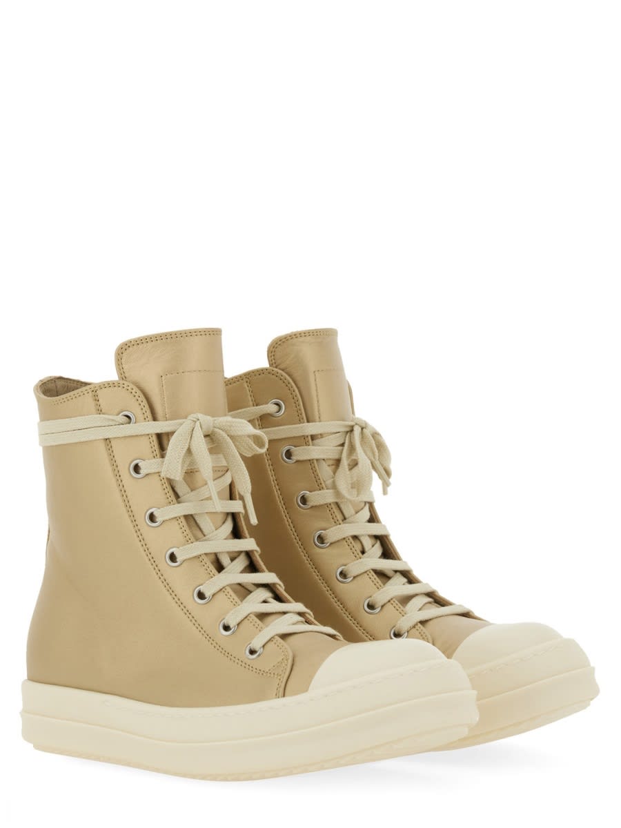 Rick Owens High-top Sneakers With Smooth Leather Upper And Chunky Sole