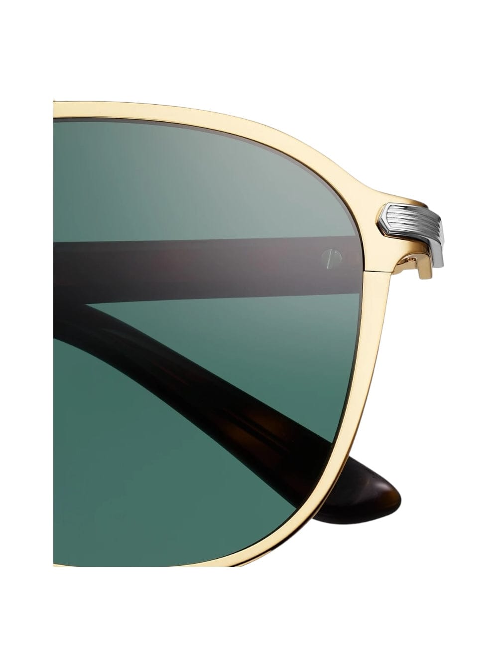 Shop Cartier Ct 0012 - Gold Sunglasses