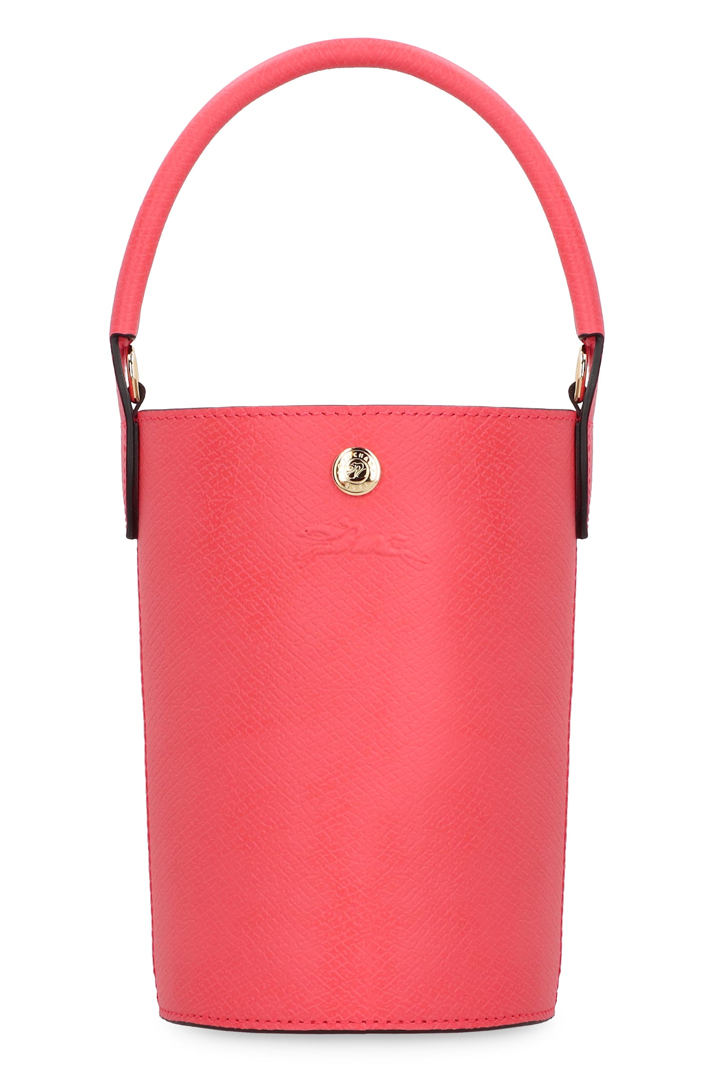 Shop Longchamp Xs Épure Leather Bucket Bag In Red