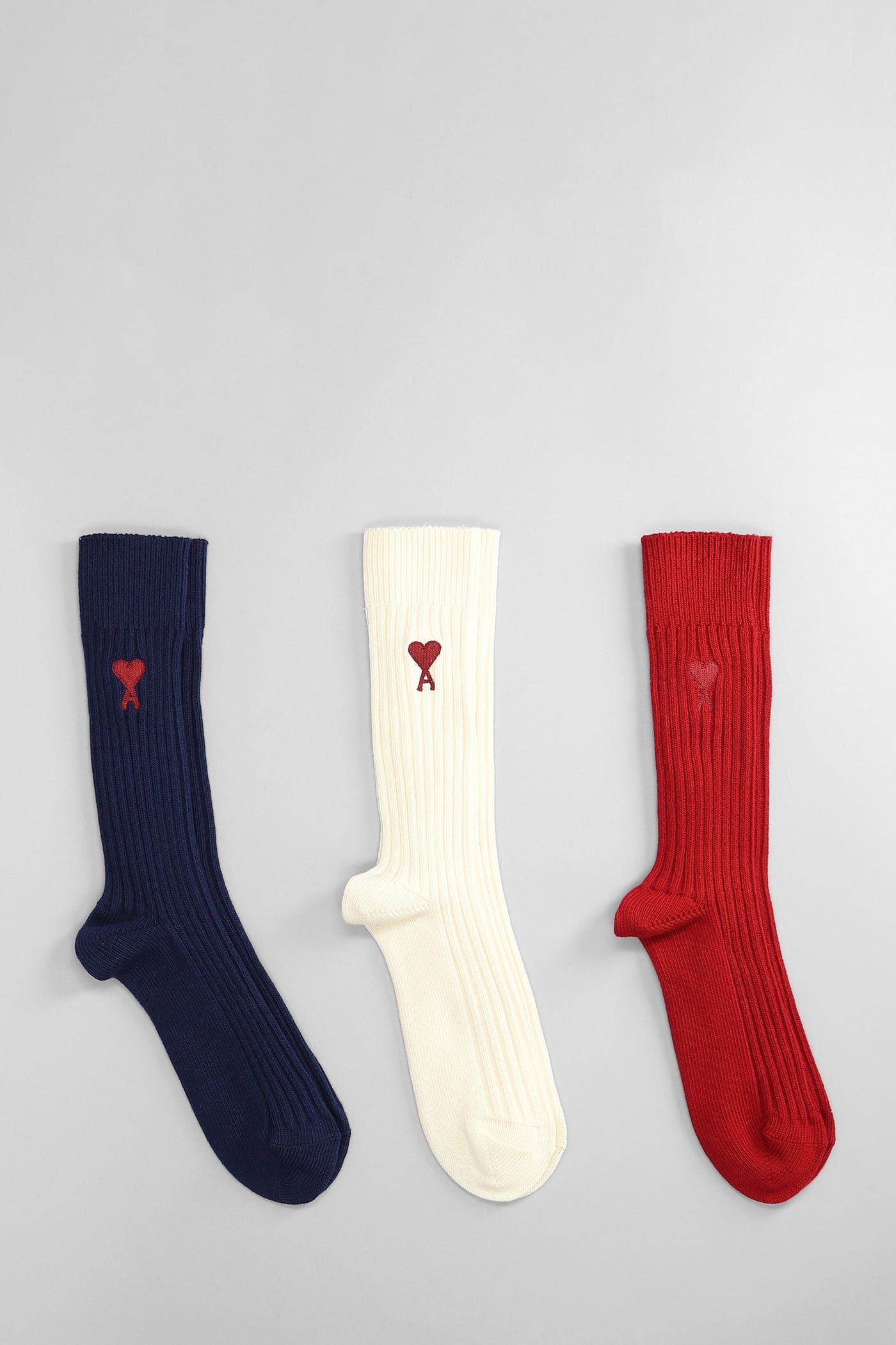 AMI ALEXANDRE MATTIUSSI SOCKS IN RED COTTON