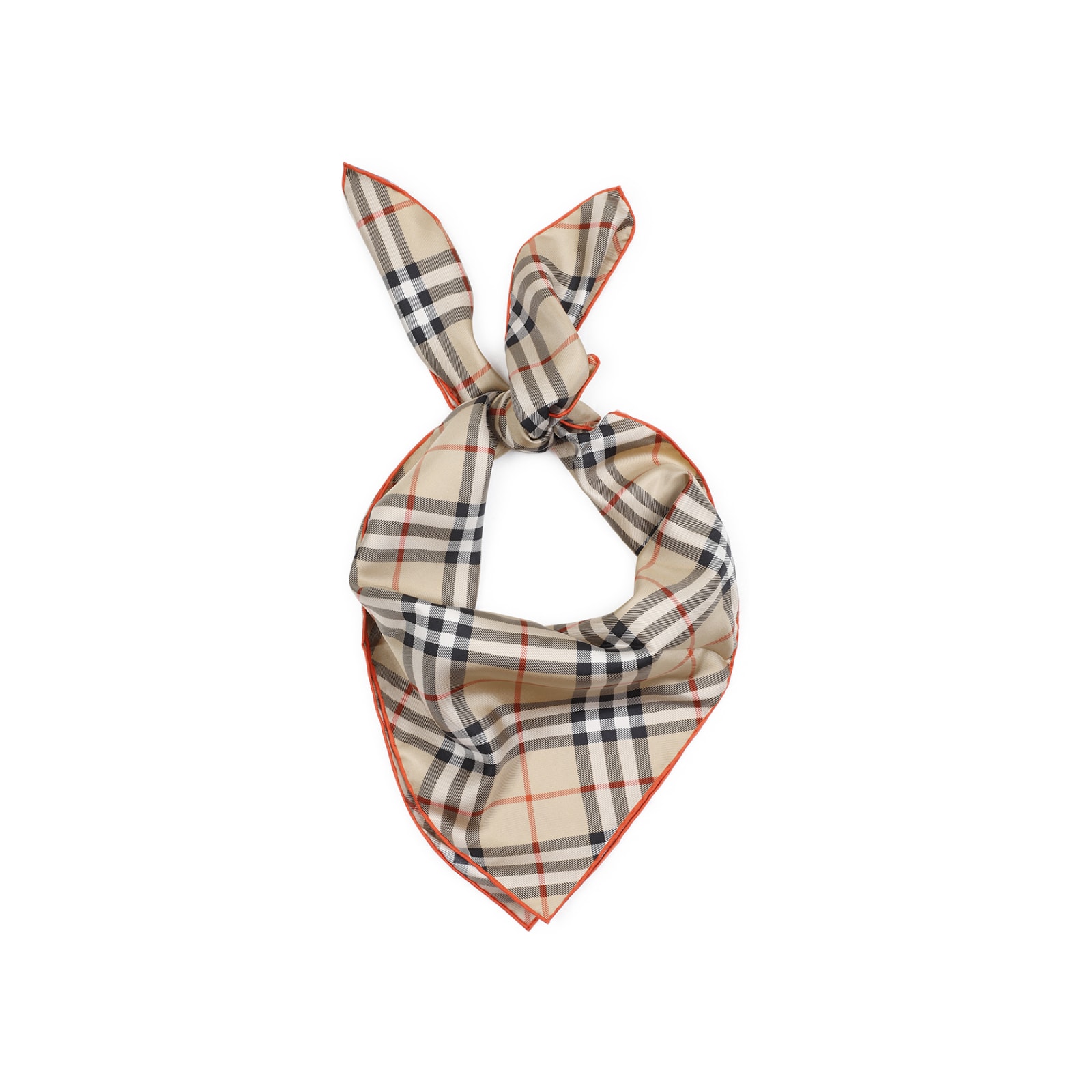 Shop Burberry Silk Scarf In Sand