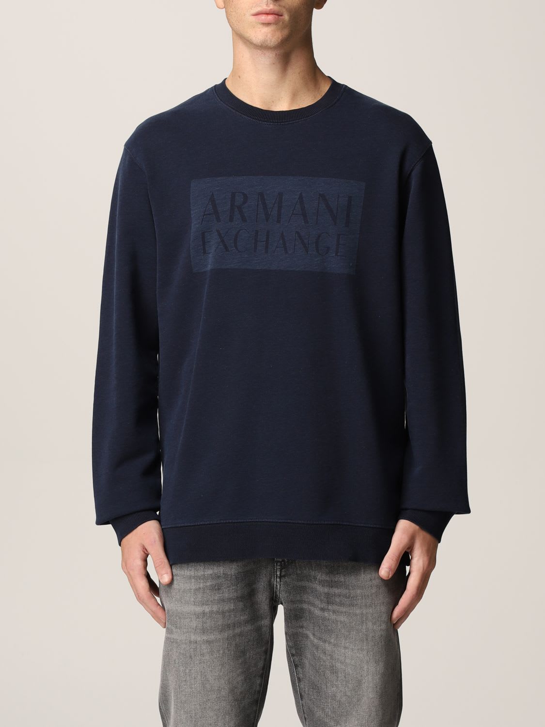 Armani Collezioni Armani Exchange Sweater Armani Exchange Cotton Sweatshirt With Inlaid Logo
