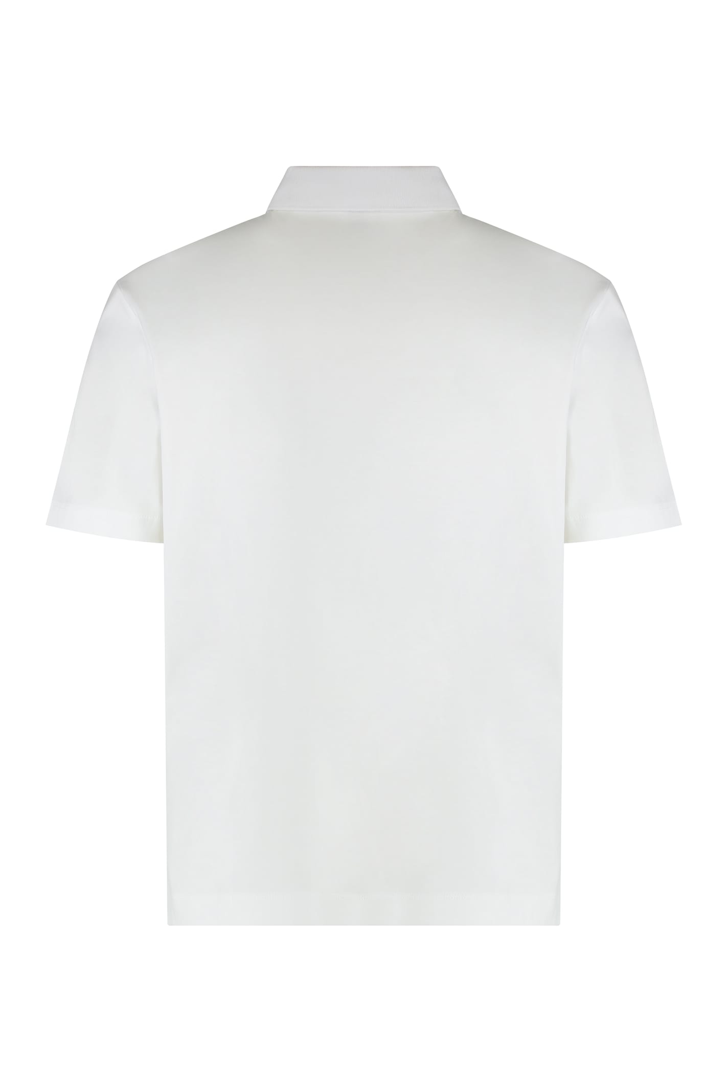 Hugo Boss Lightweight Short-sleeved Cotton Polo Shirt In White