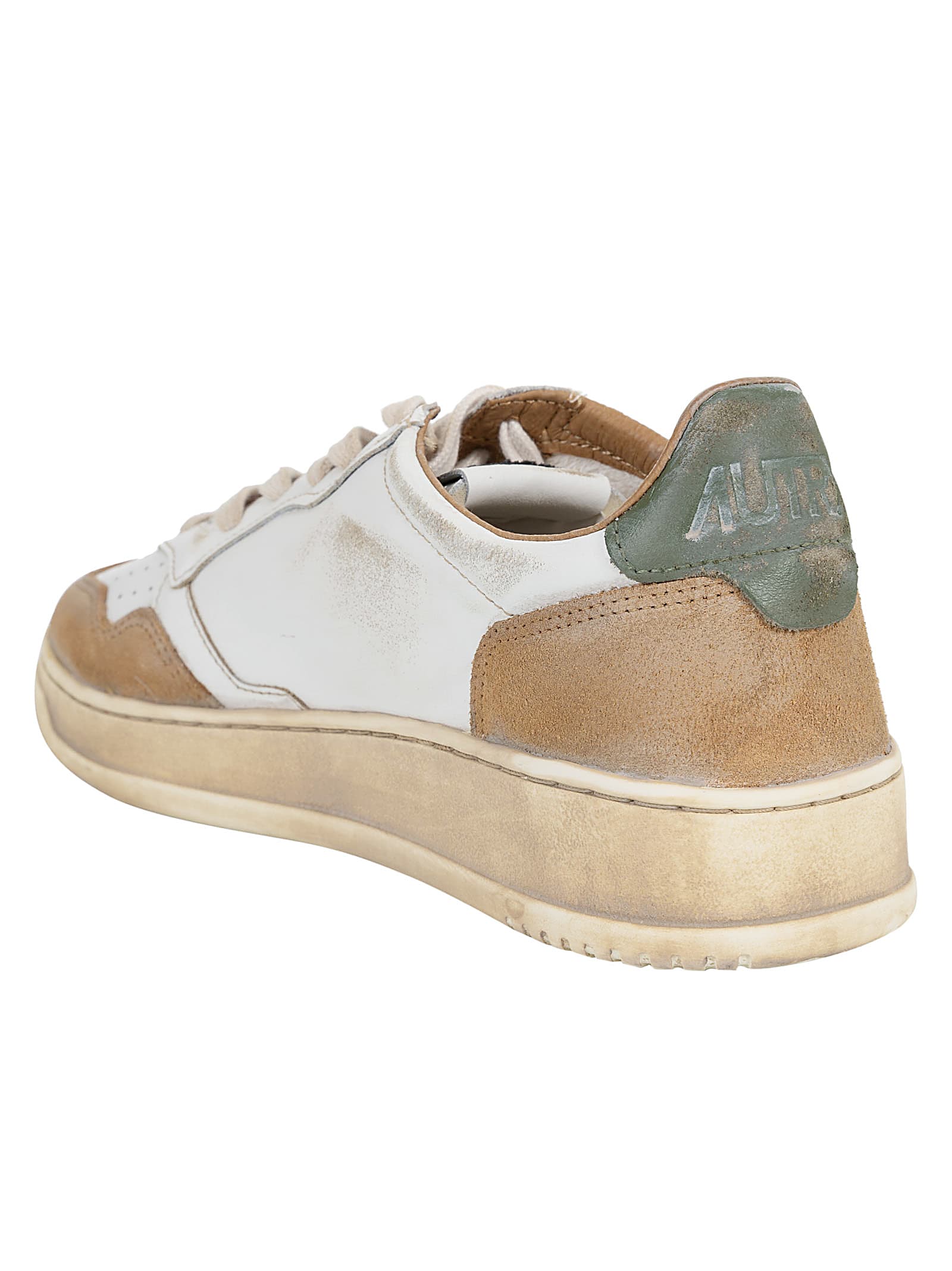 Shop Autry Super Vintage Low Sneakers In Leat Suede Cyprs Cognac