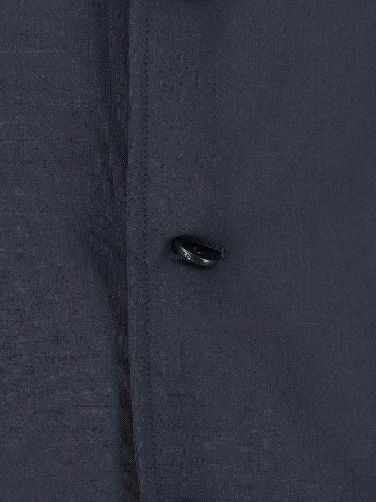 Aspesi Tailored Single-breasted Blazer With Pockets In Blue