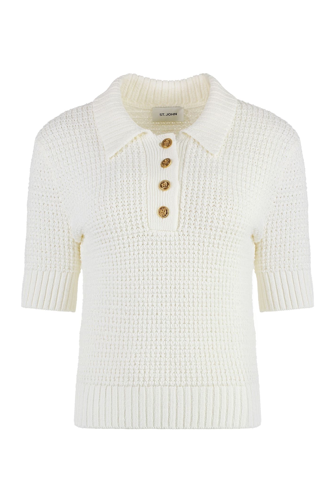 Alfieri & St. John Knitted Cotton Polo Shirt