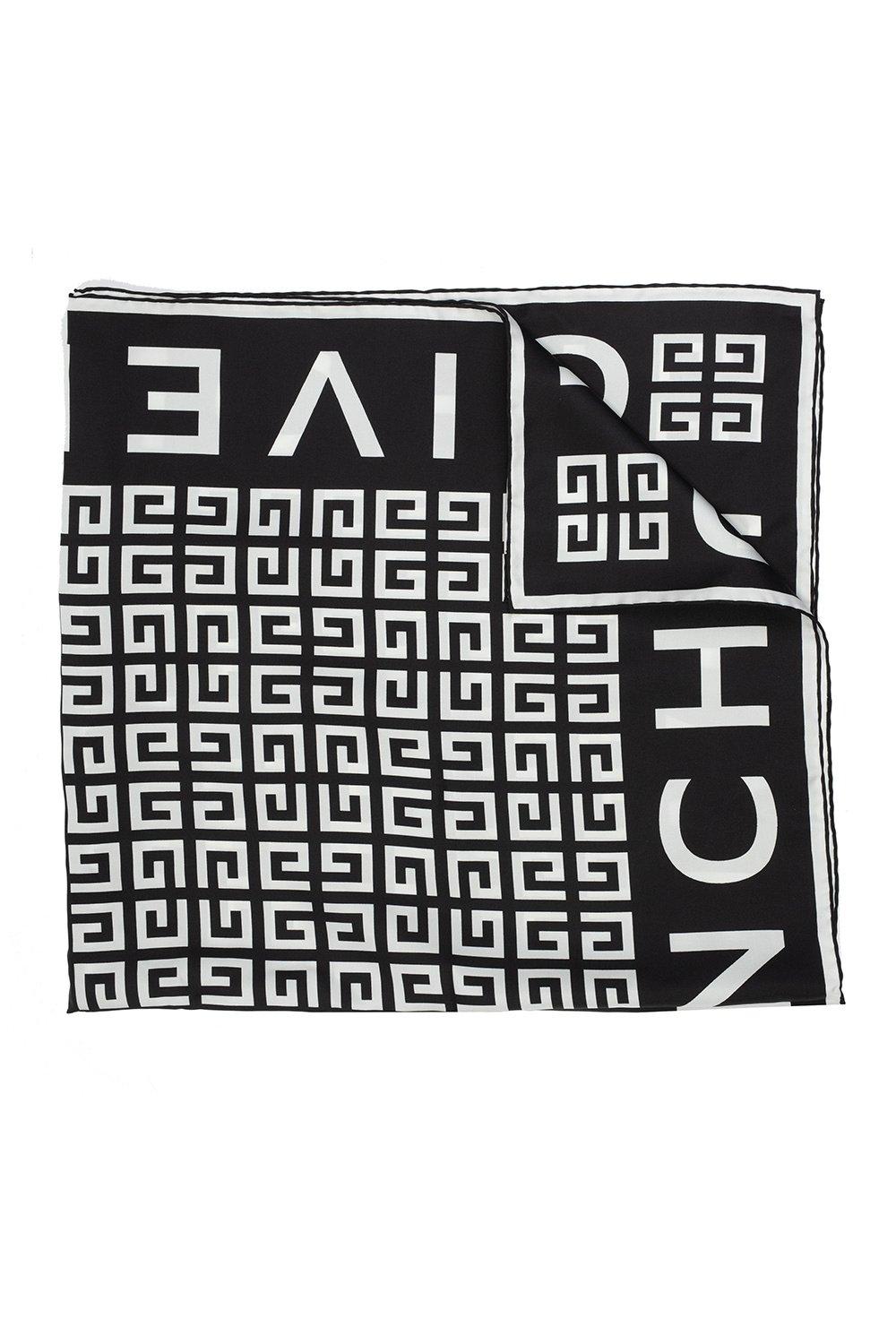 Givenchy 4g Monogram Scarf In Nero/bianco