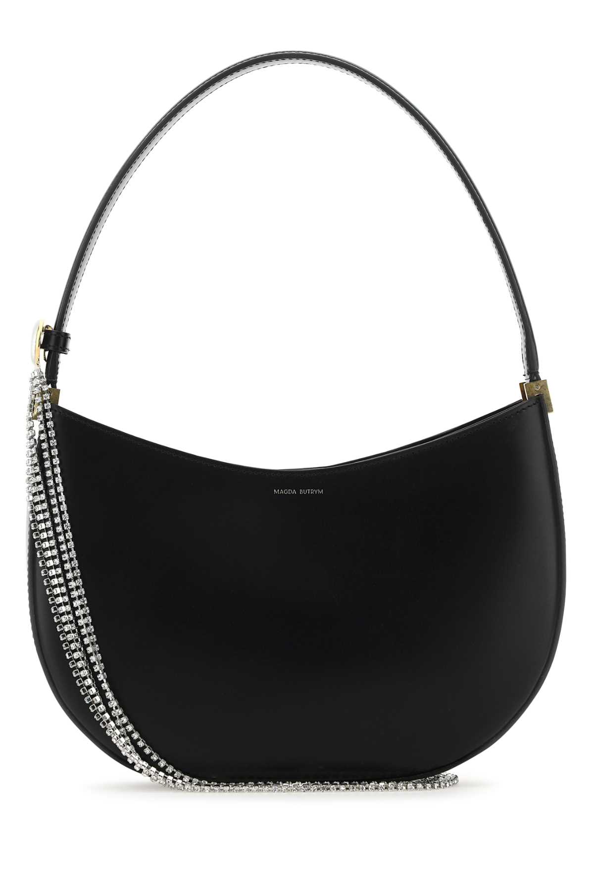 Black Leather Medium Vesna Handbag