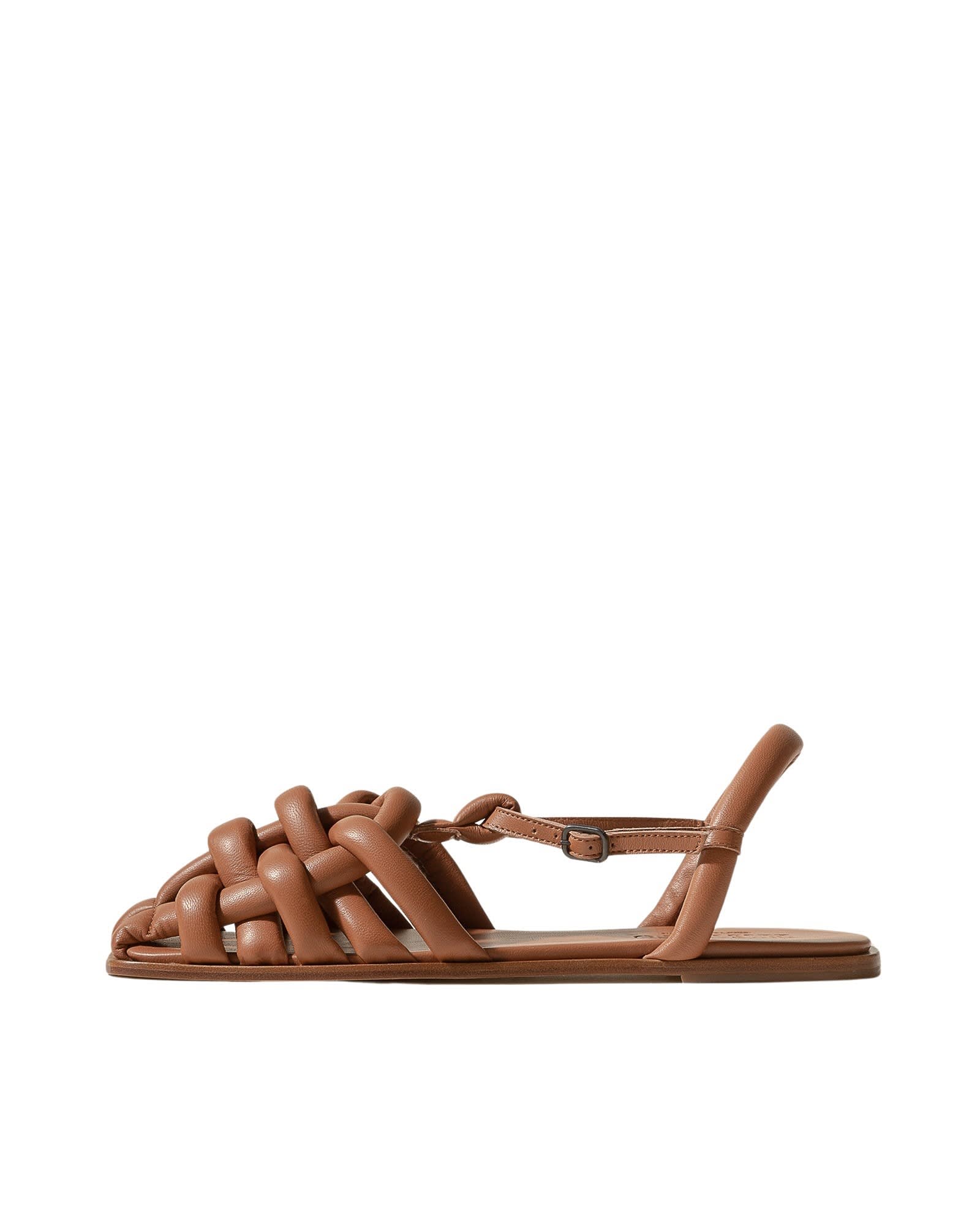 Hereu Cabersa Padded Leather Sandals In Multi