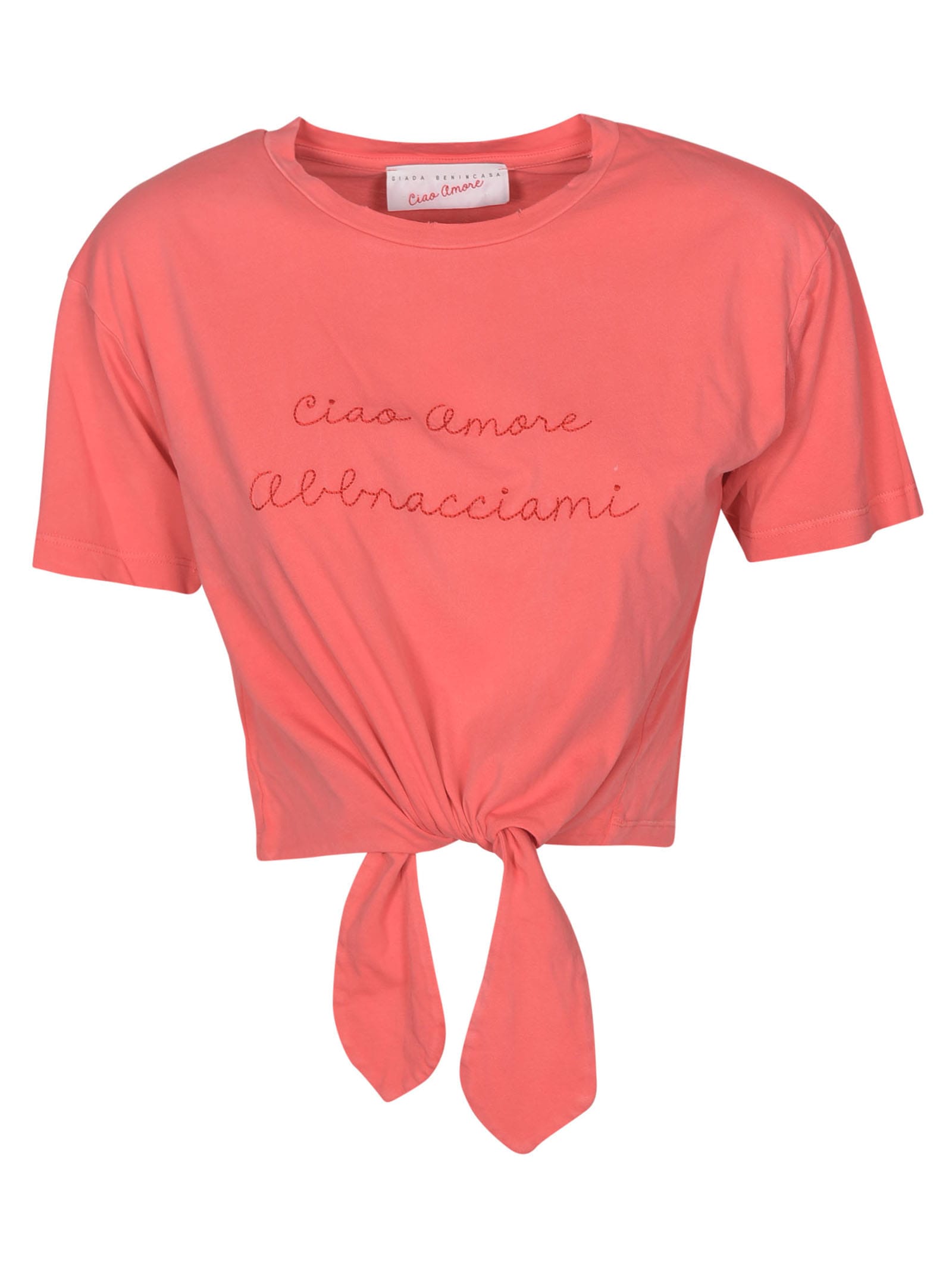 Giada Benincasa Signature Logo Cropped T-shirt
