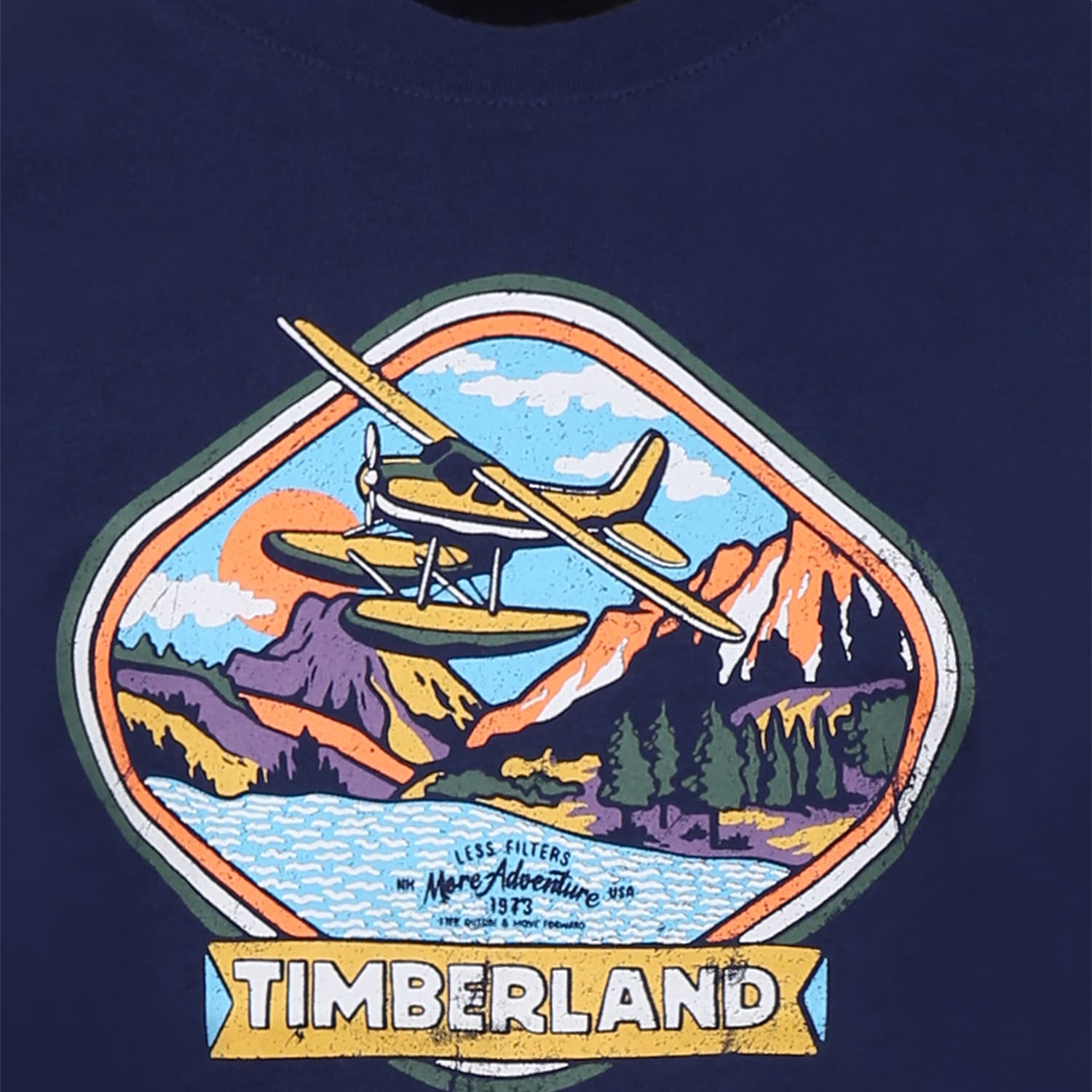 Timberland Blue T-shirt For By With Print In Blue