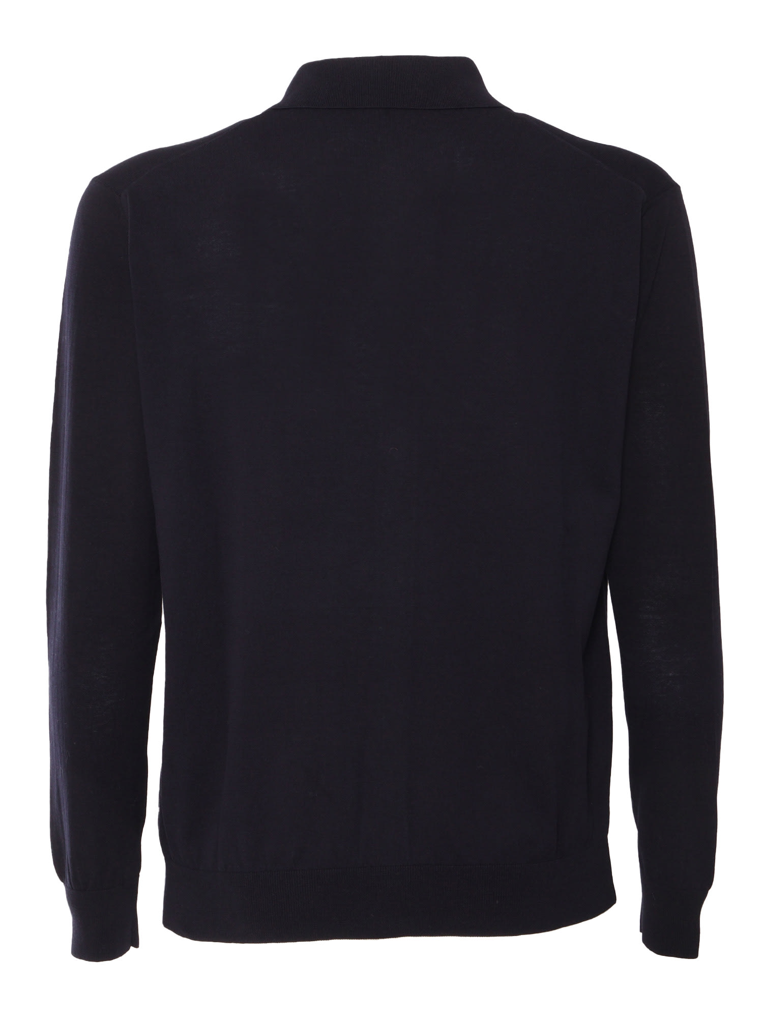 Settefili Cashmere Shirt Collar Cardigan High Gauge Ice Cotton In Blue