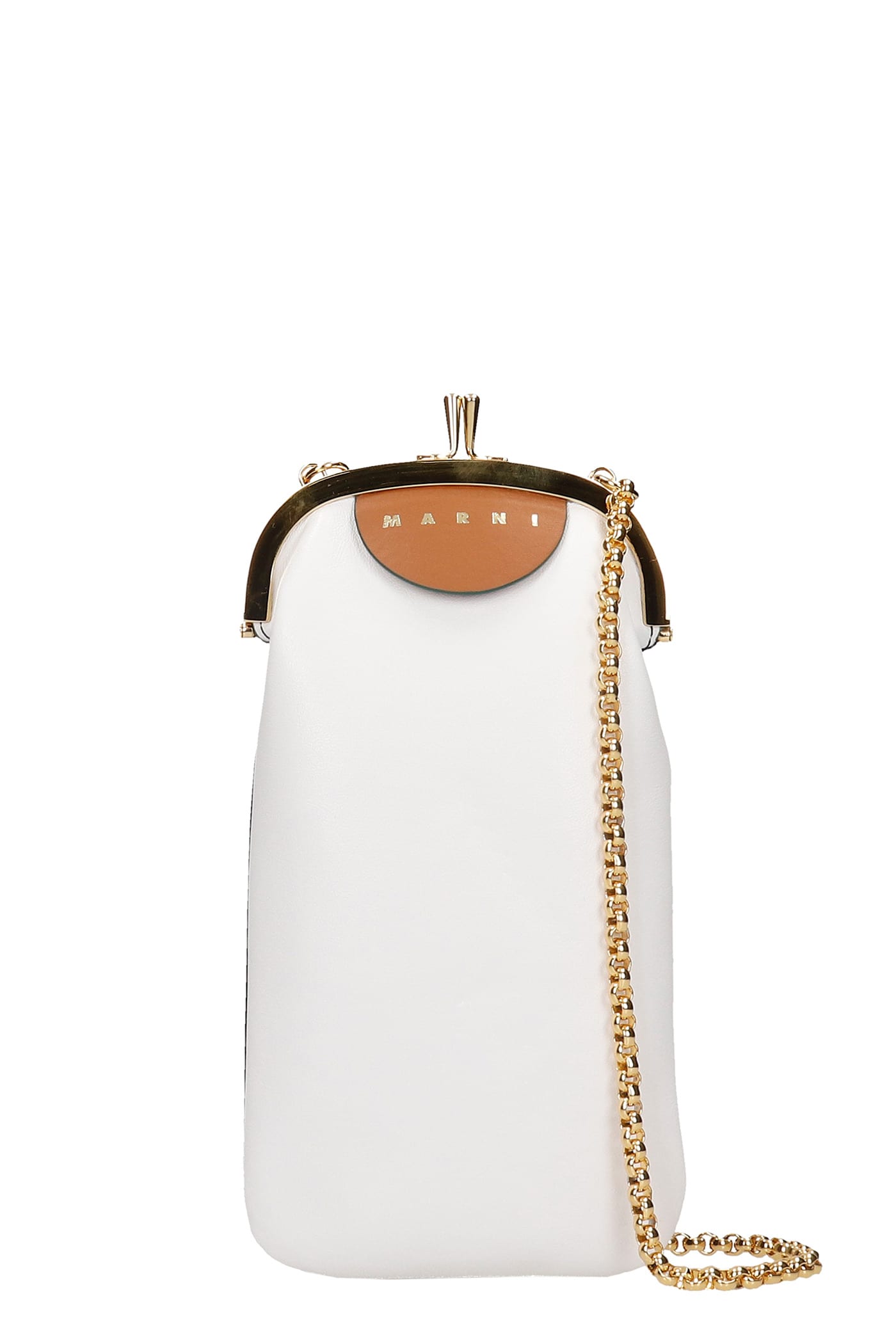 Marni Shoulder Bag In White Leather
