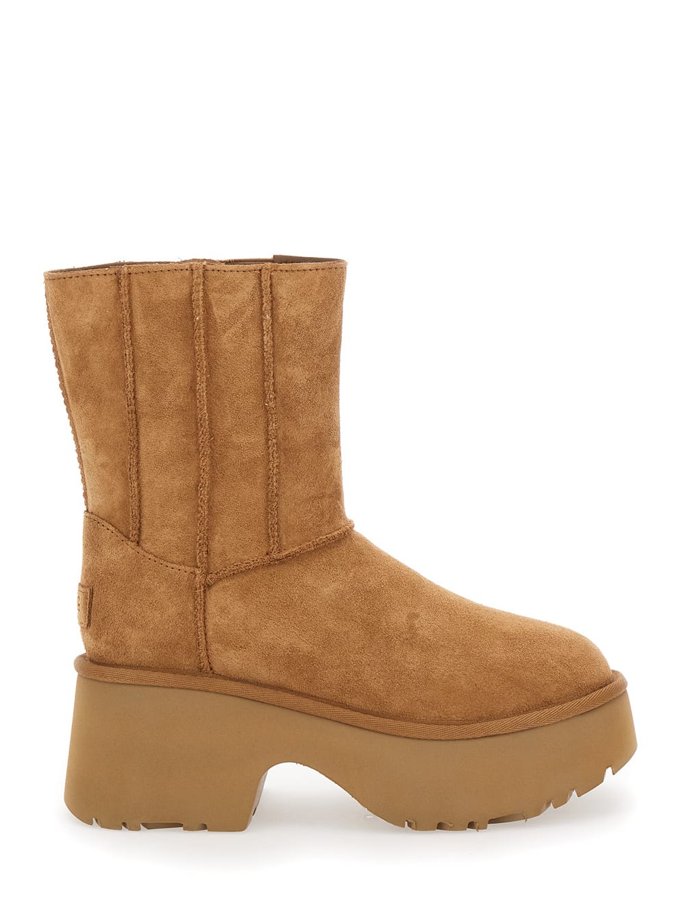 Shop Ugg Classic Twin Seam New Heights In Beige