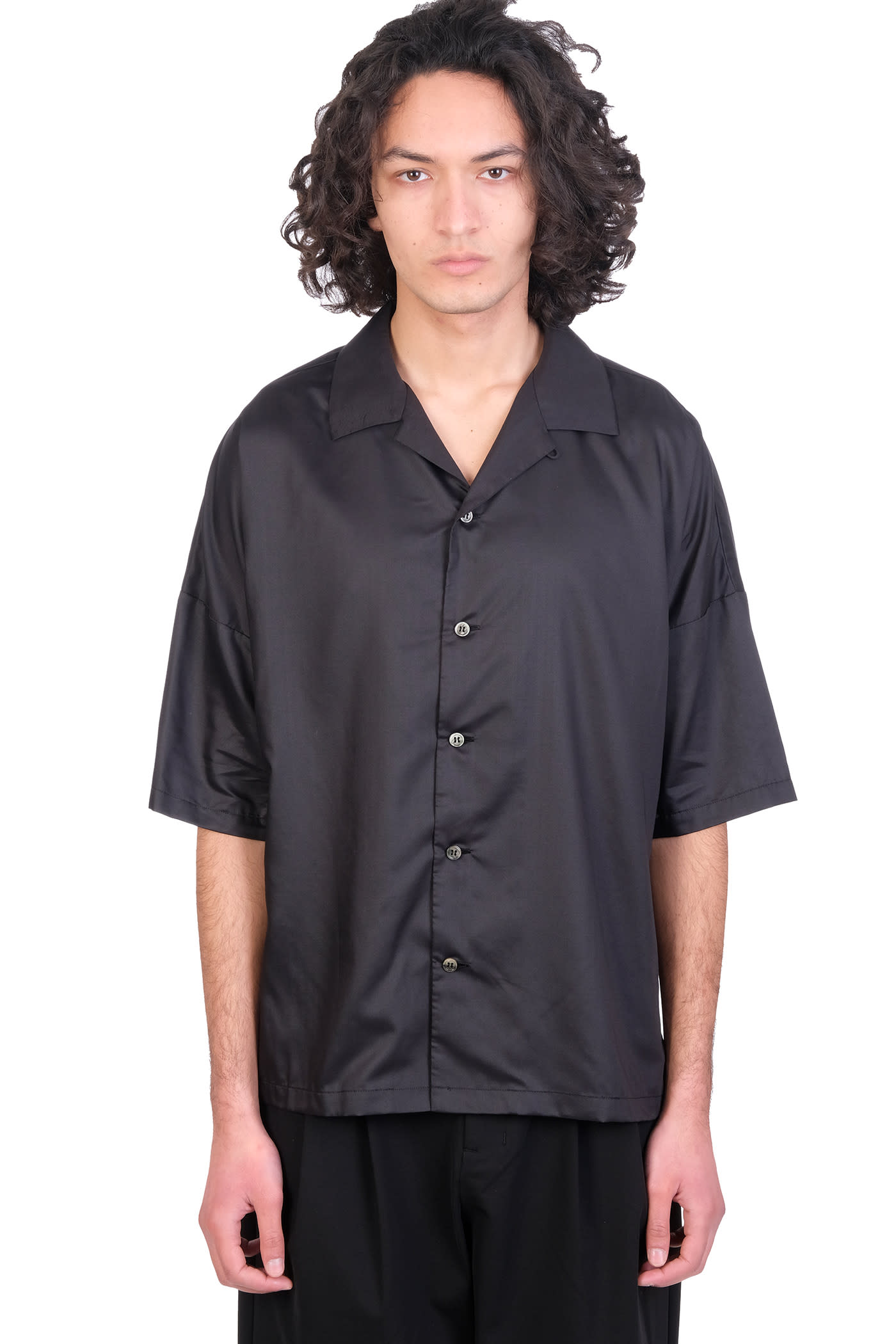 Attachment Shirt In Black Synthetic Fibers