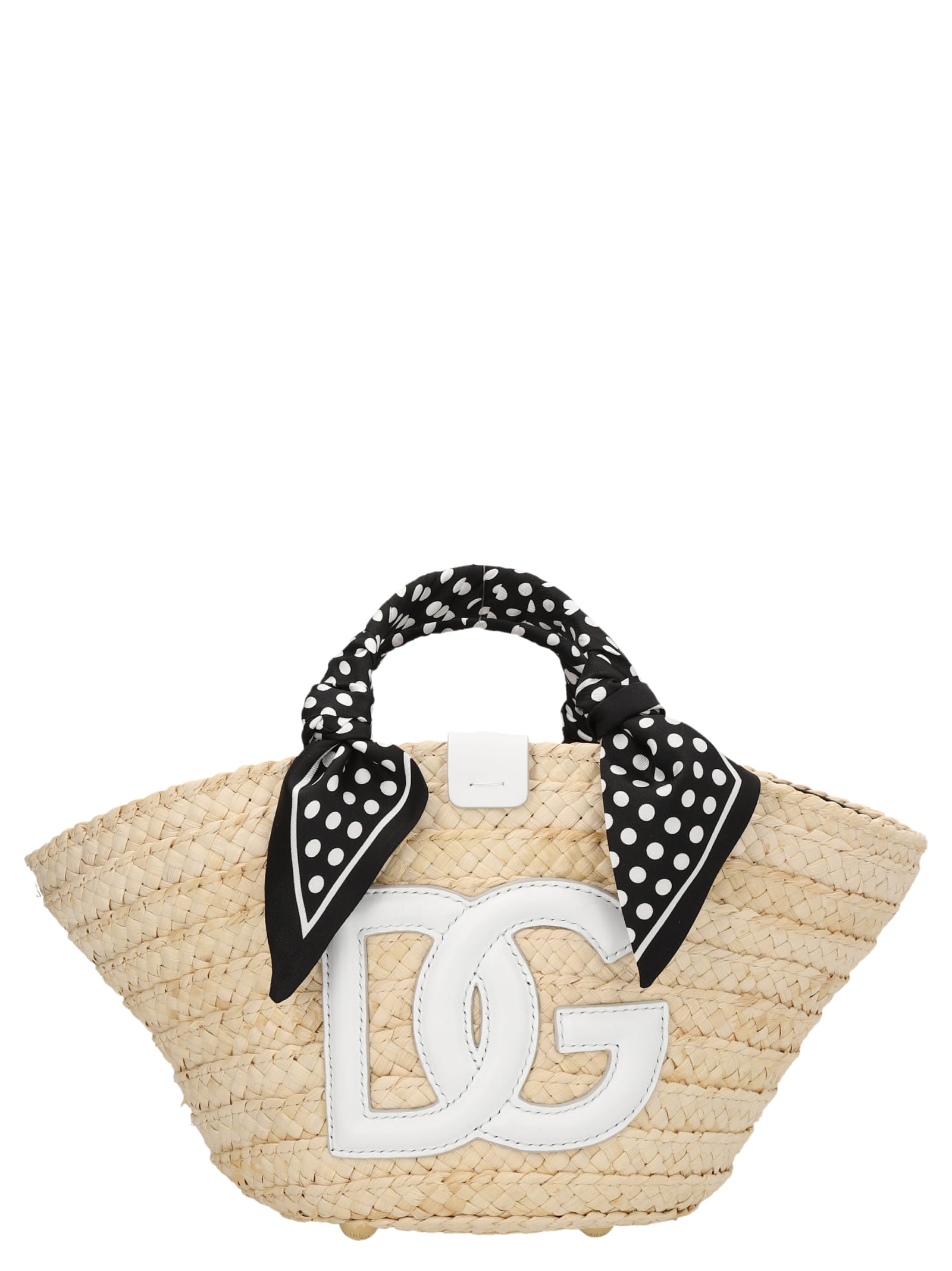 Dolce & Gabbana Logo Raffia Handbag