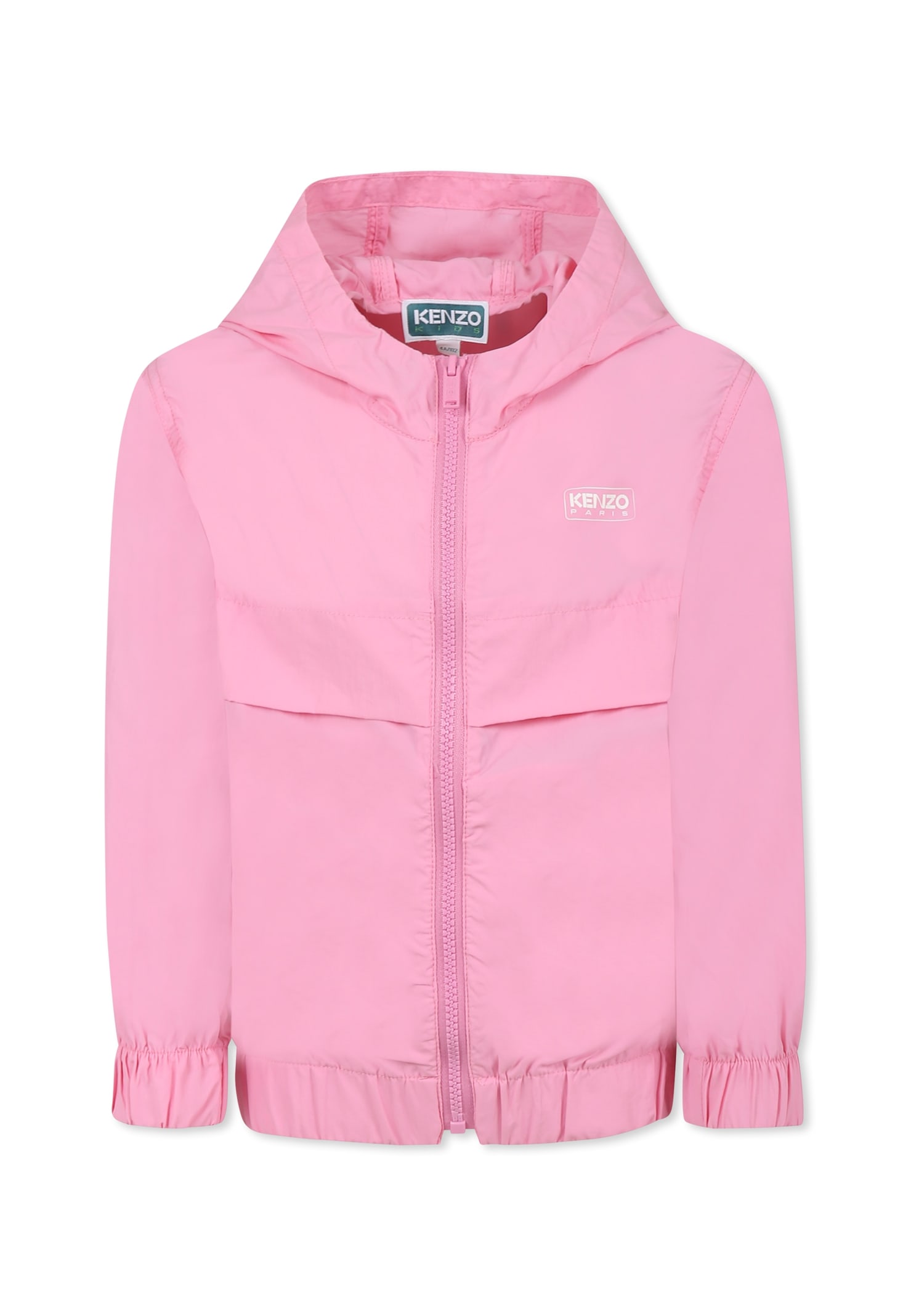 Kenzo Hooded Windbreaker In Pink