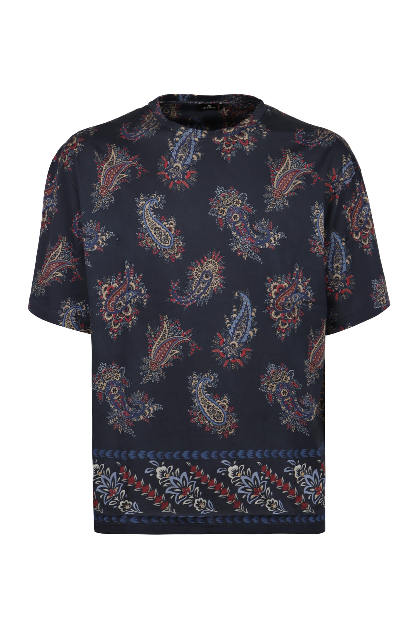 Shop Etro Cotton Crew-neck T-shirt In Fantasia