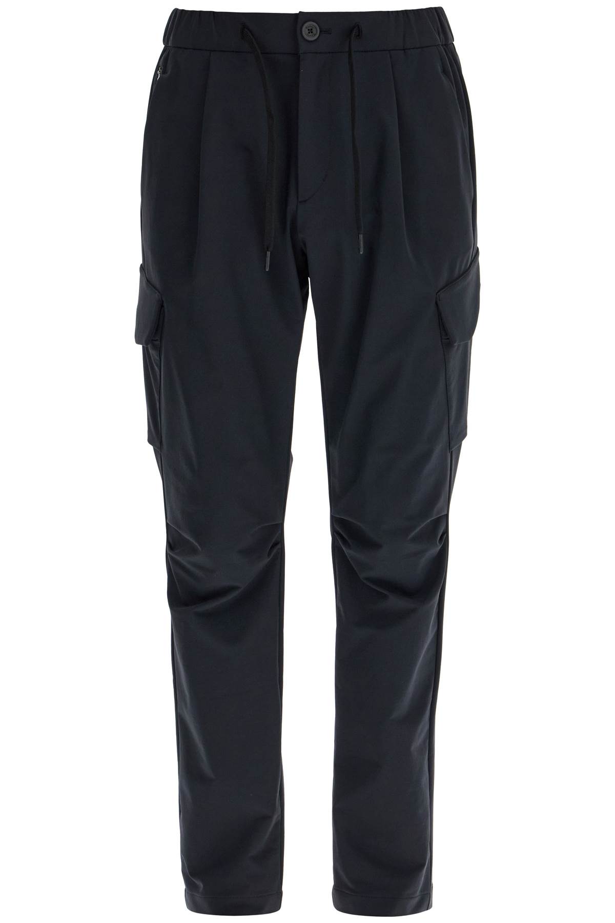 Herno Drawstring Tapered Trousers In Black (black)