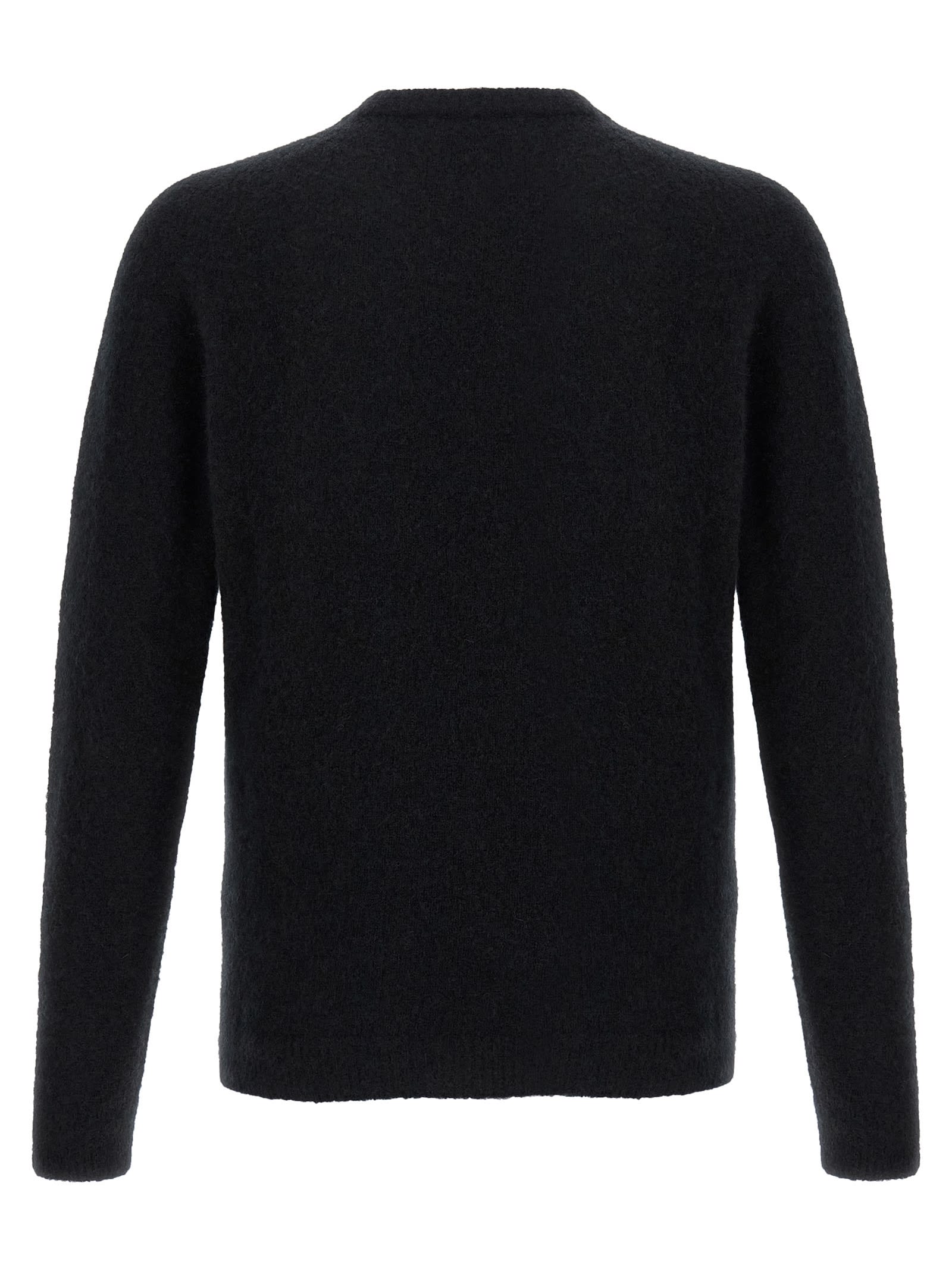 Roberto Collina Crew Neck Long-sleeved Sweater In Black