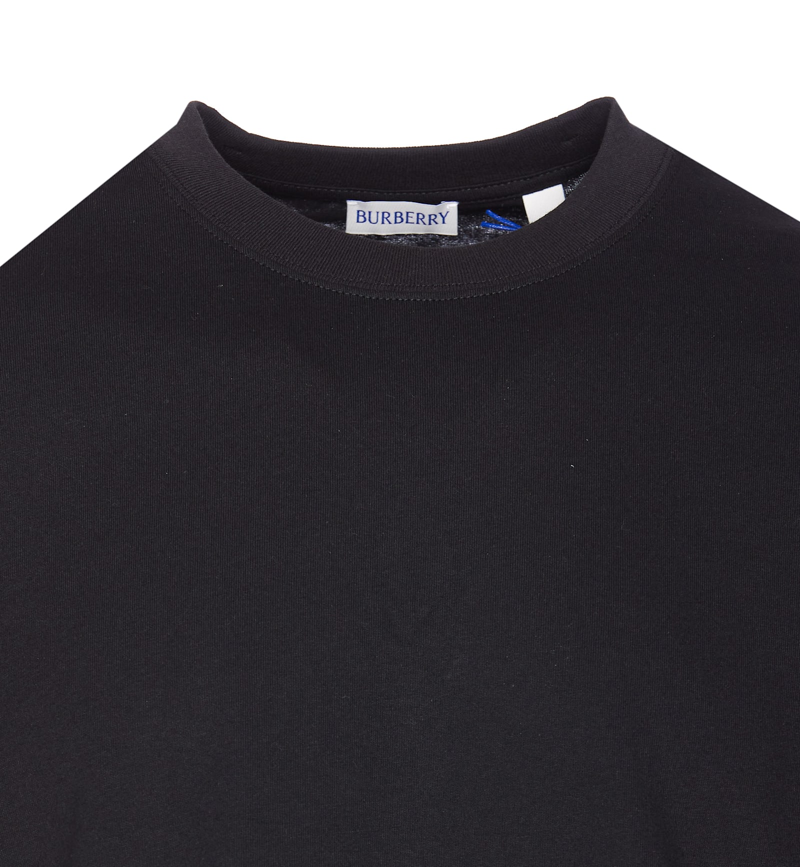 Shop Burberry Check Label T-shirt In Black