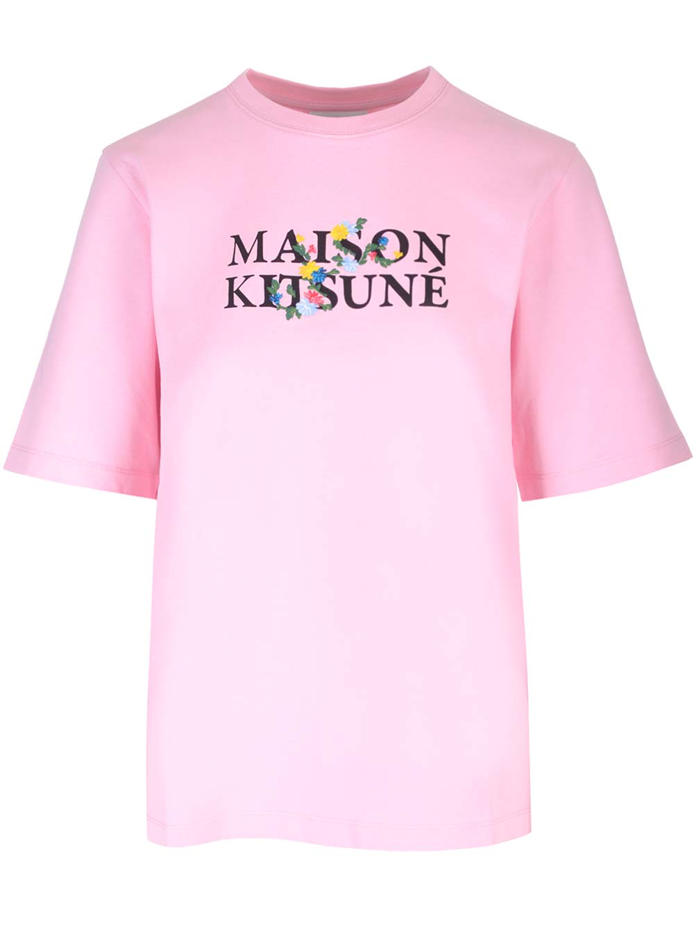 Shop Maison Kitsuné Classic Signature T-shirt In Pink