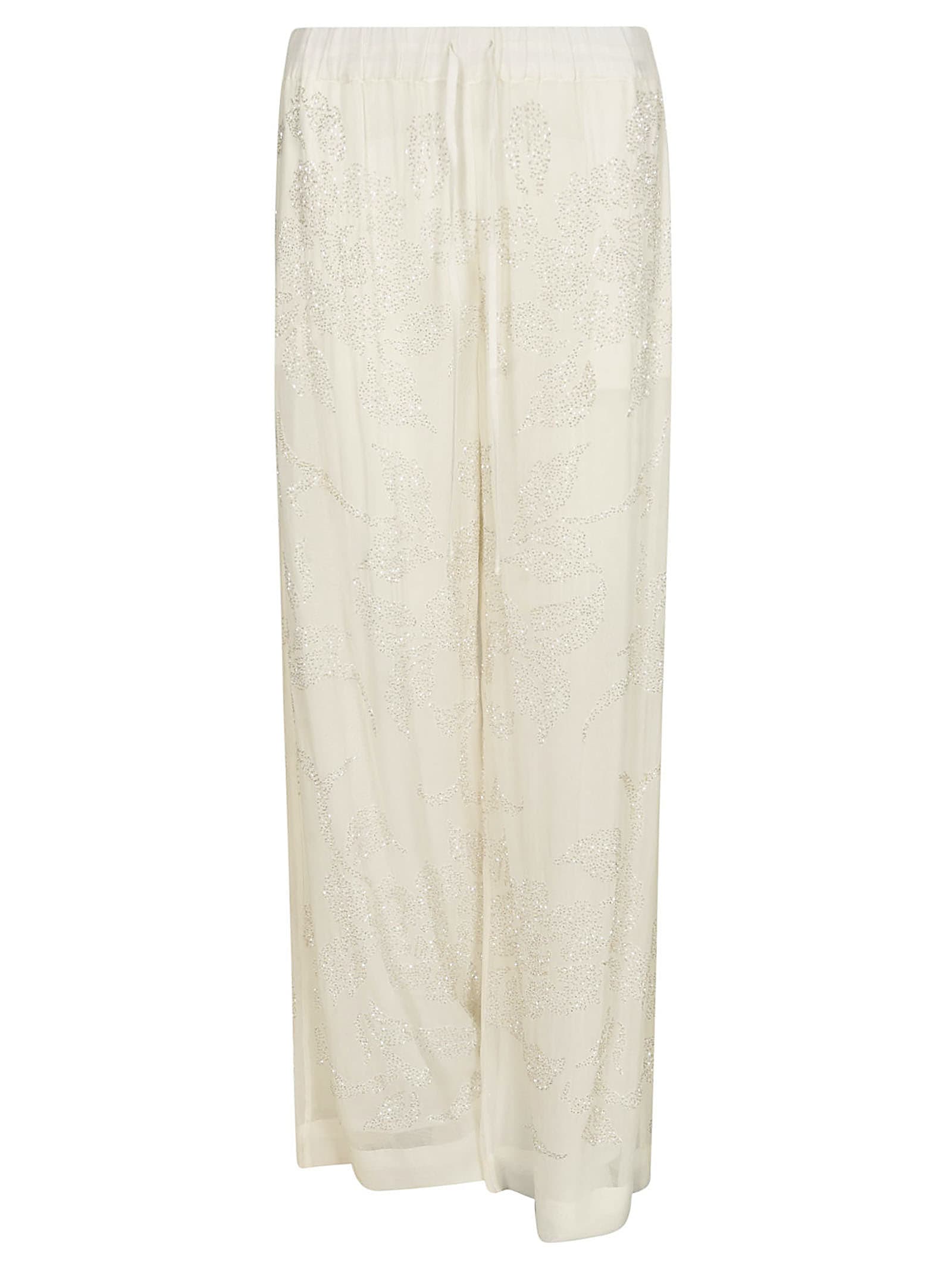 Shop P.a.r.o.s.h Embellished Trousers In White