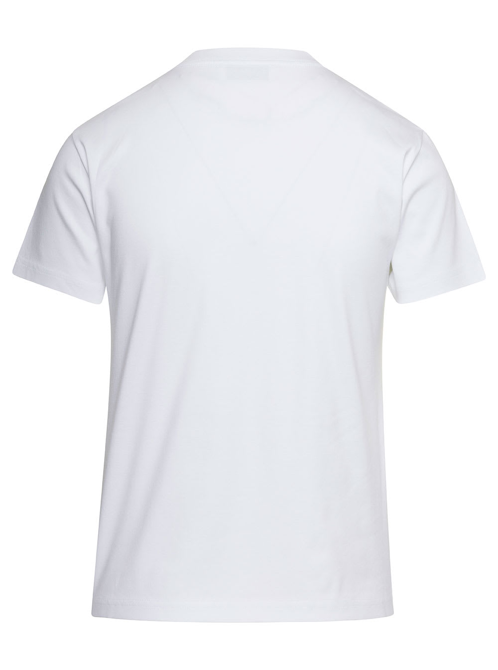 Shop Lanvin White Classic Fit T-shirt With Printed Logo In Cotton Woman